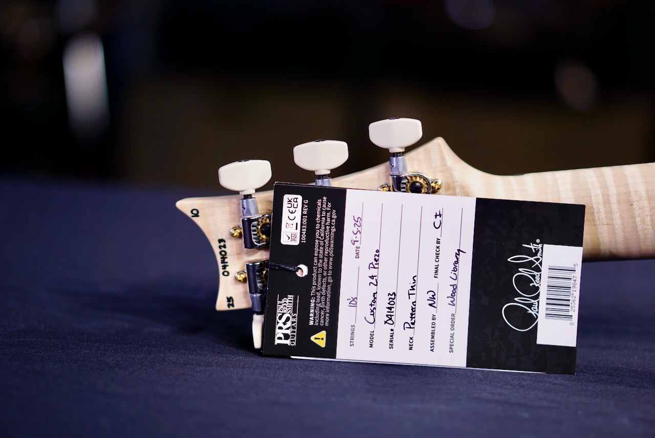 PRS Custom 24 Piezo Wood Library Artist Neck Faded Gray Black Fade 0414023