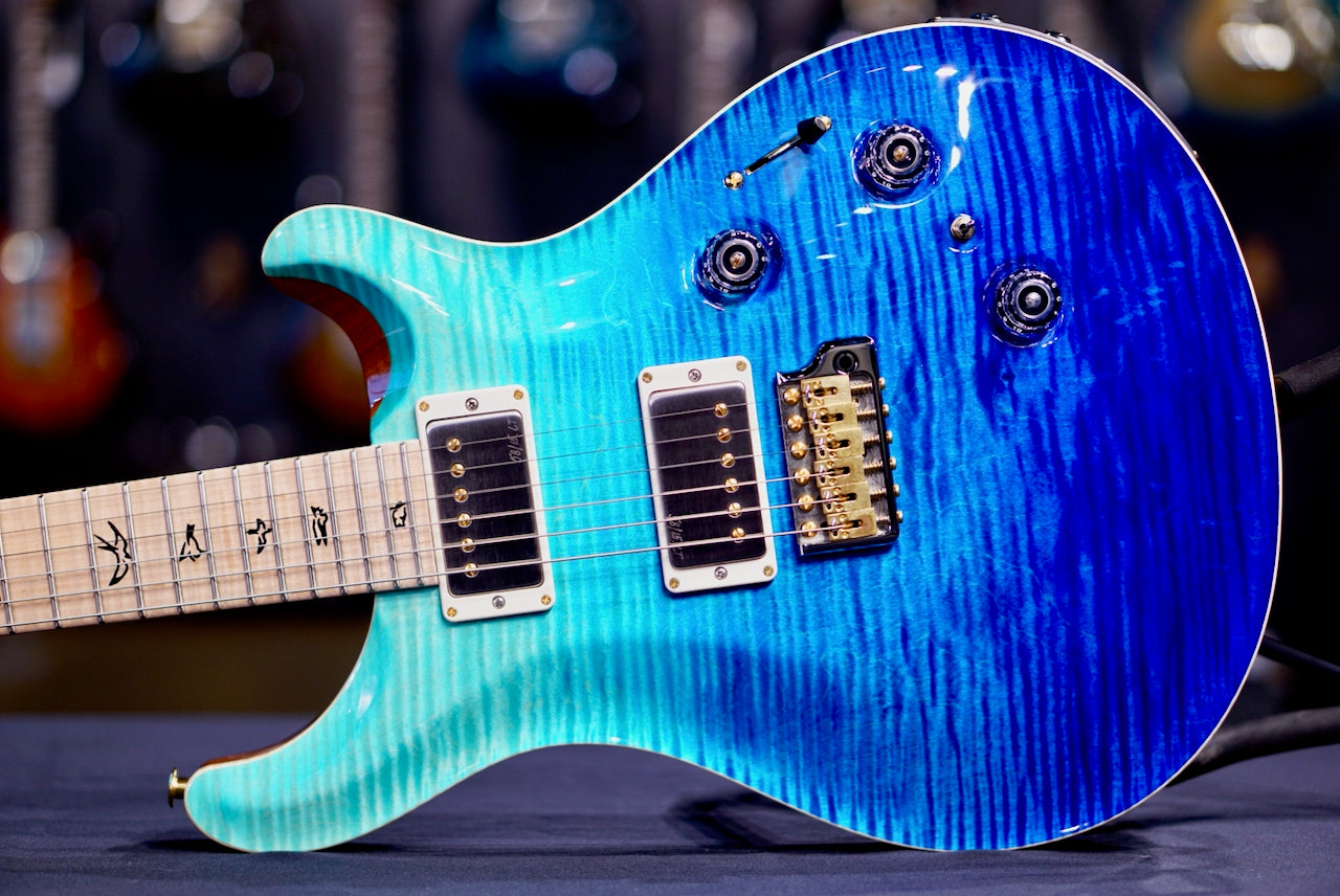 PRS Custom 24 Piezo Wood Library Artist Neck Blue Fade 0414021