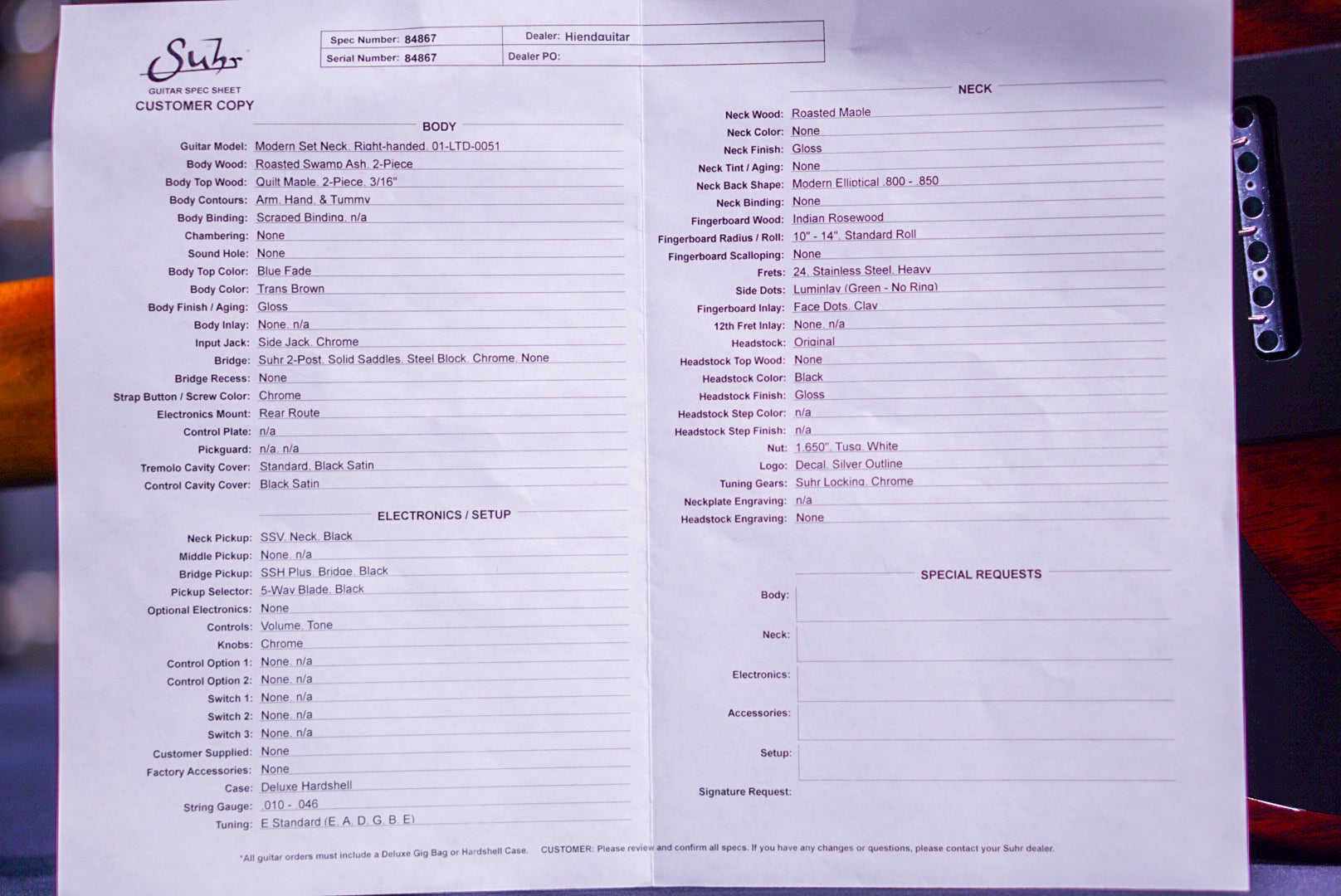 SUHR MODERN SET-NECK 2024 Limited Edition