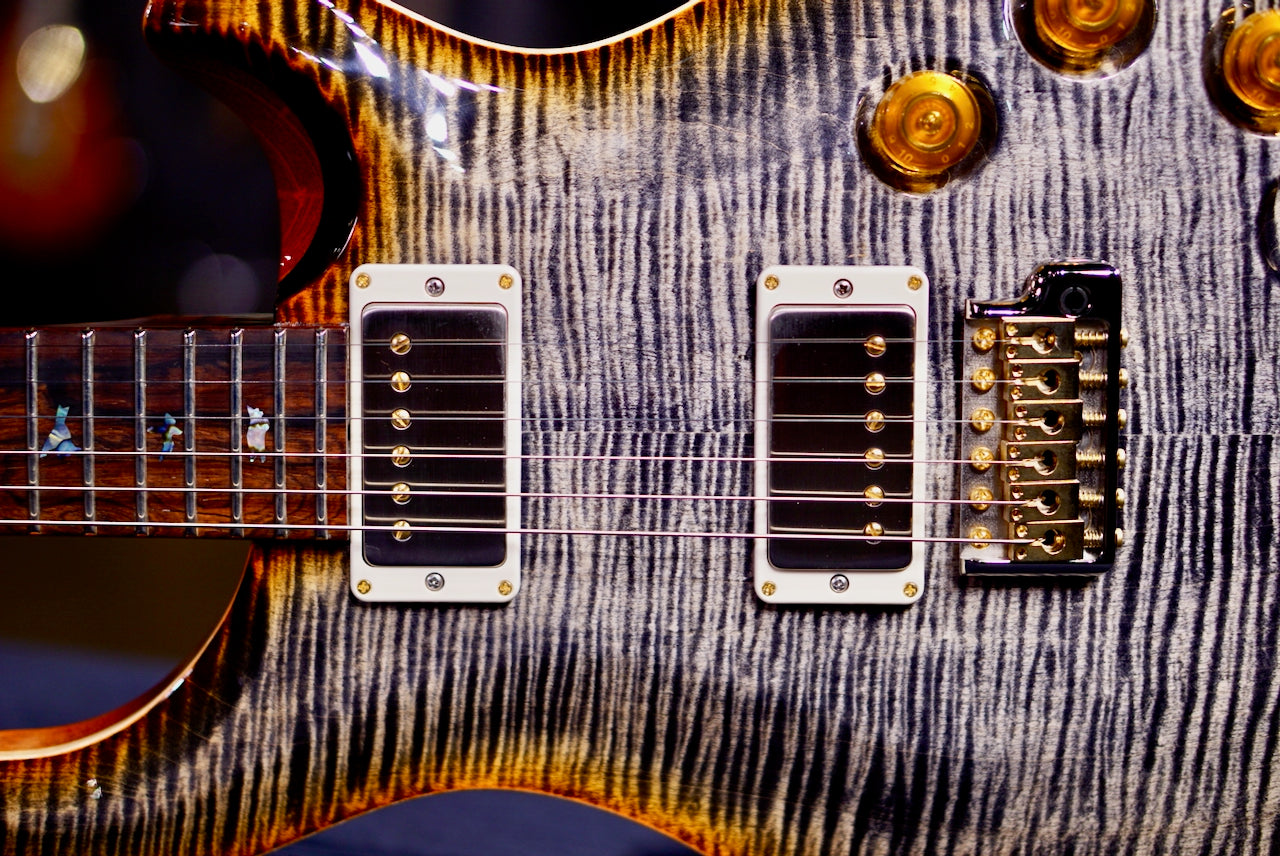 RESERVED PRS DGT Wood Library Burnt Maple Leaf Stain Flame neck 0413766