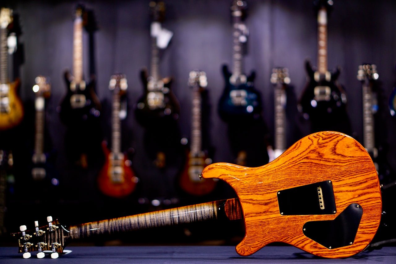 RESERVED PRS DGT Wood Library Burnt Maple Leaf Stain Flame neck 0413766