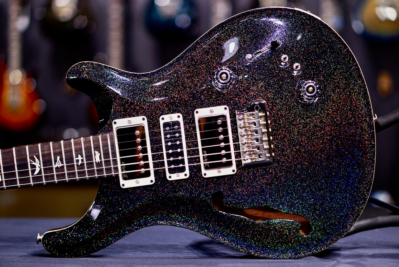 PRS Special Semi Hollow Black rainbow holo flakes 0412195