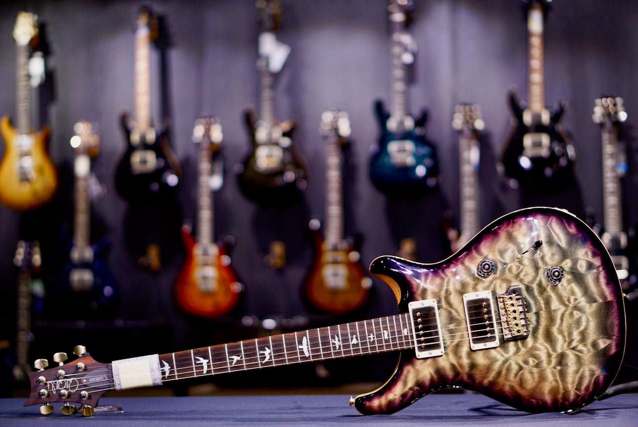 PRS Custom 24 Aquableux Purple Burst Flame Stained Neck 264038