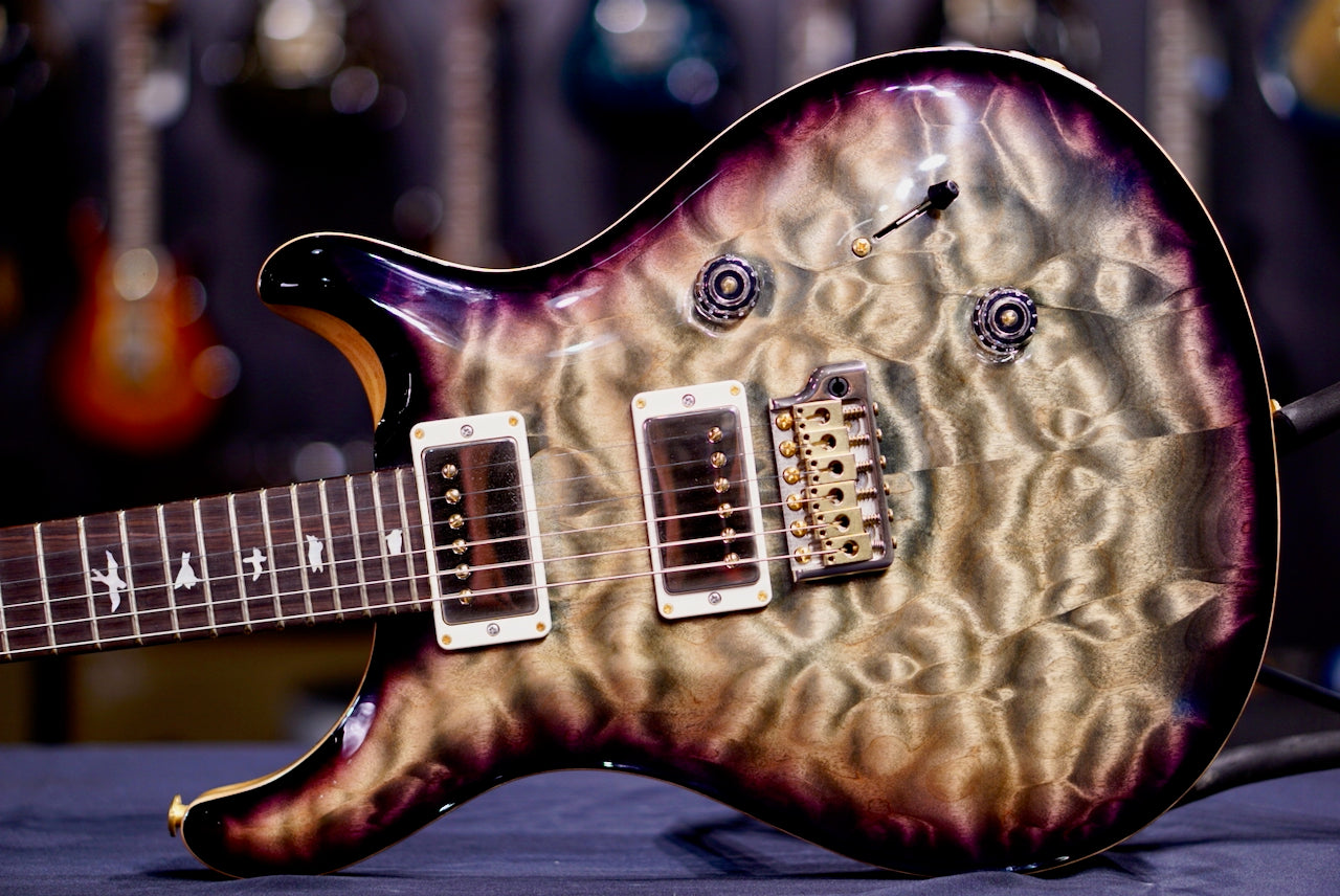 PRS Custom 24 Aquableux Purple Burst Flame Stained Neck 264038