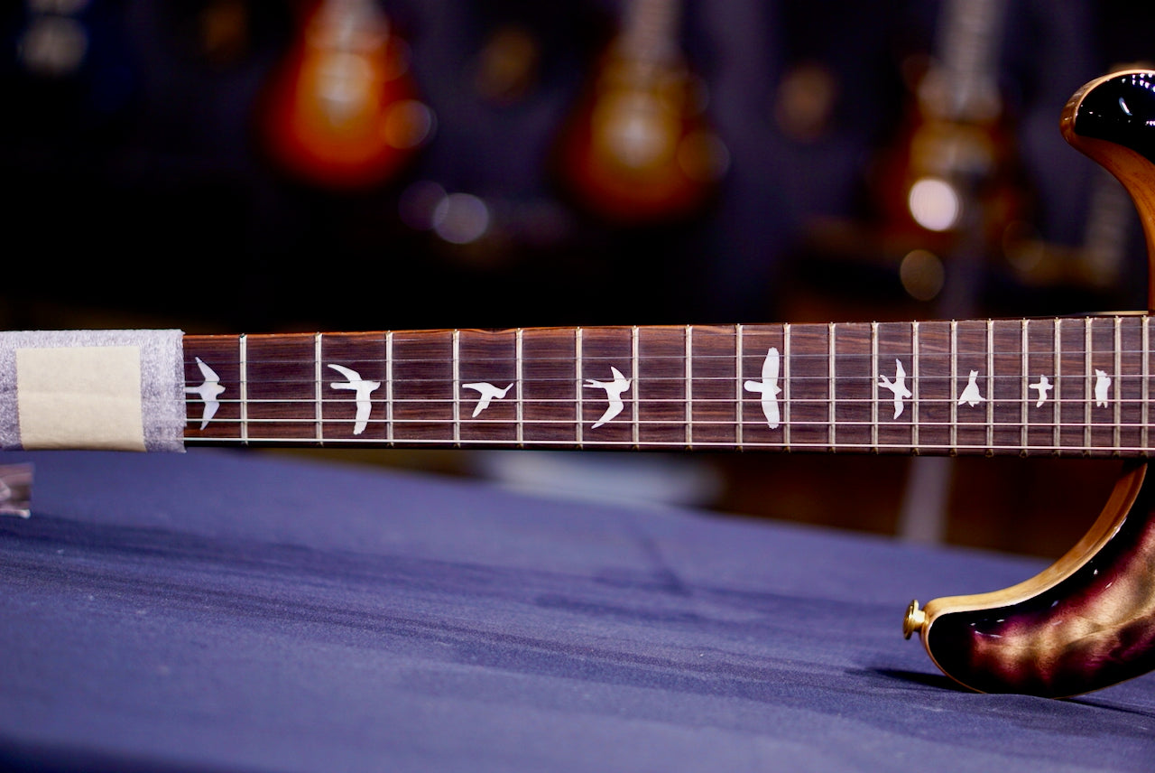 PRS Custom 24 Aquableux Purple Burst Flame Stained Neck 264038