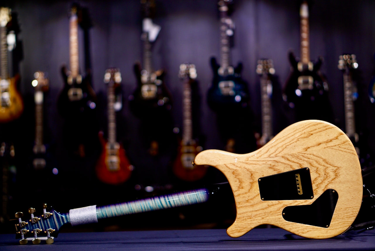 PRS Custom 24 Aquableux Purple Burst Flame Stained Neck 264038