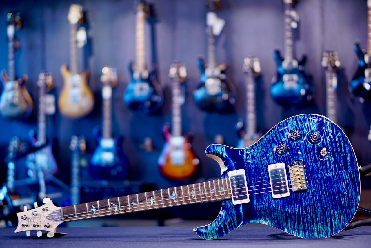 PRS DGT Wood Library River Blue Flame Neck 0412028