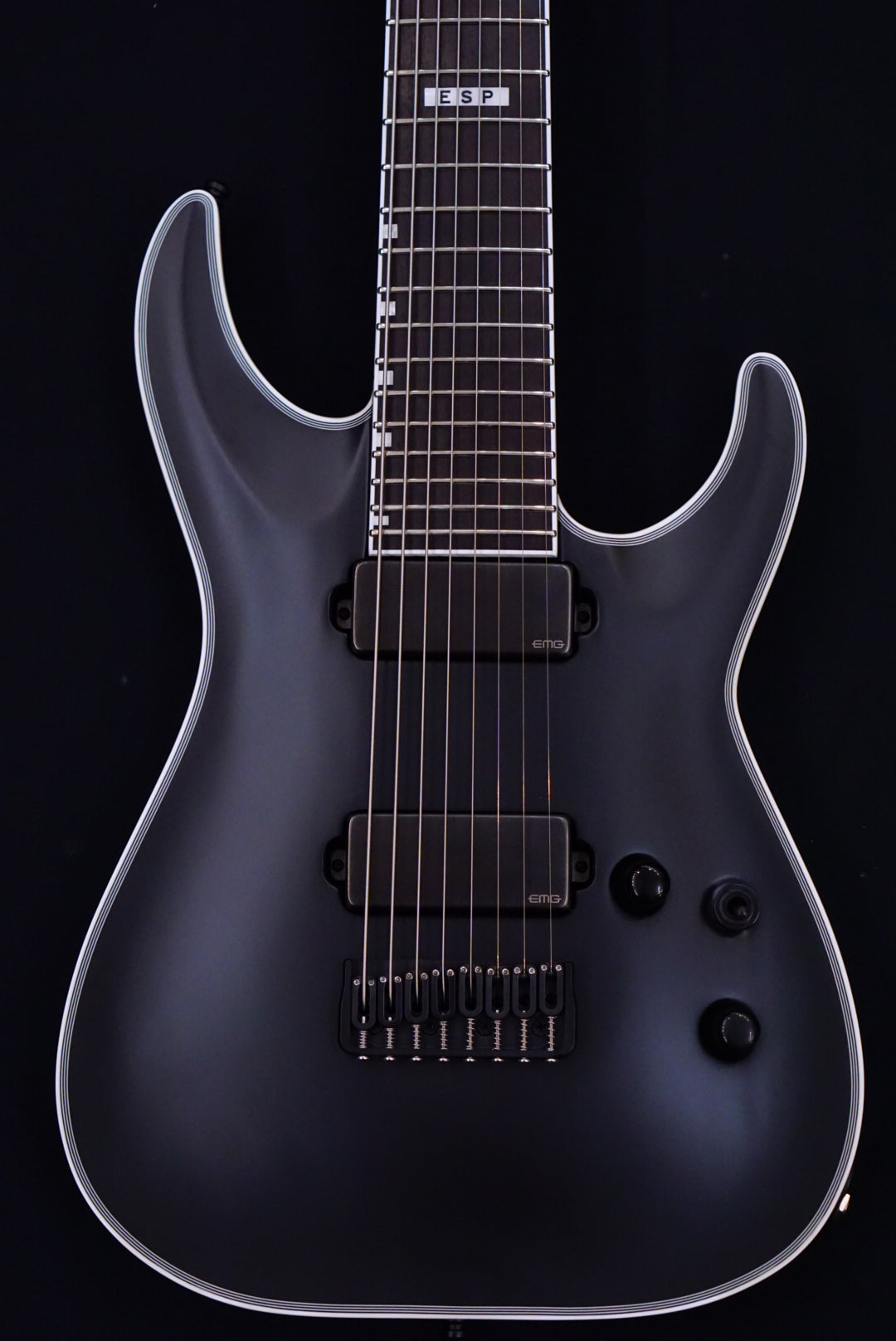 ESP E-II HRF NT-8 BARITONE black satin ES7914223 - HIENDGUITAR ESP GUITAR