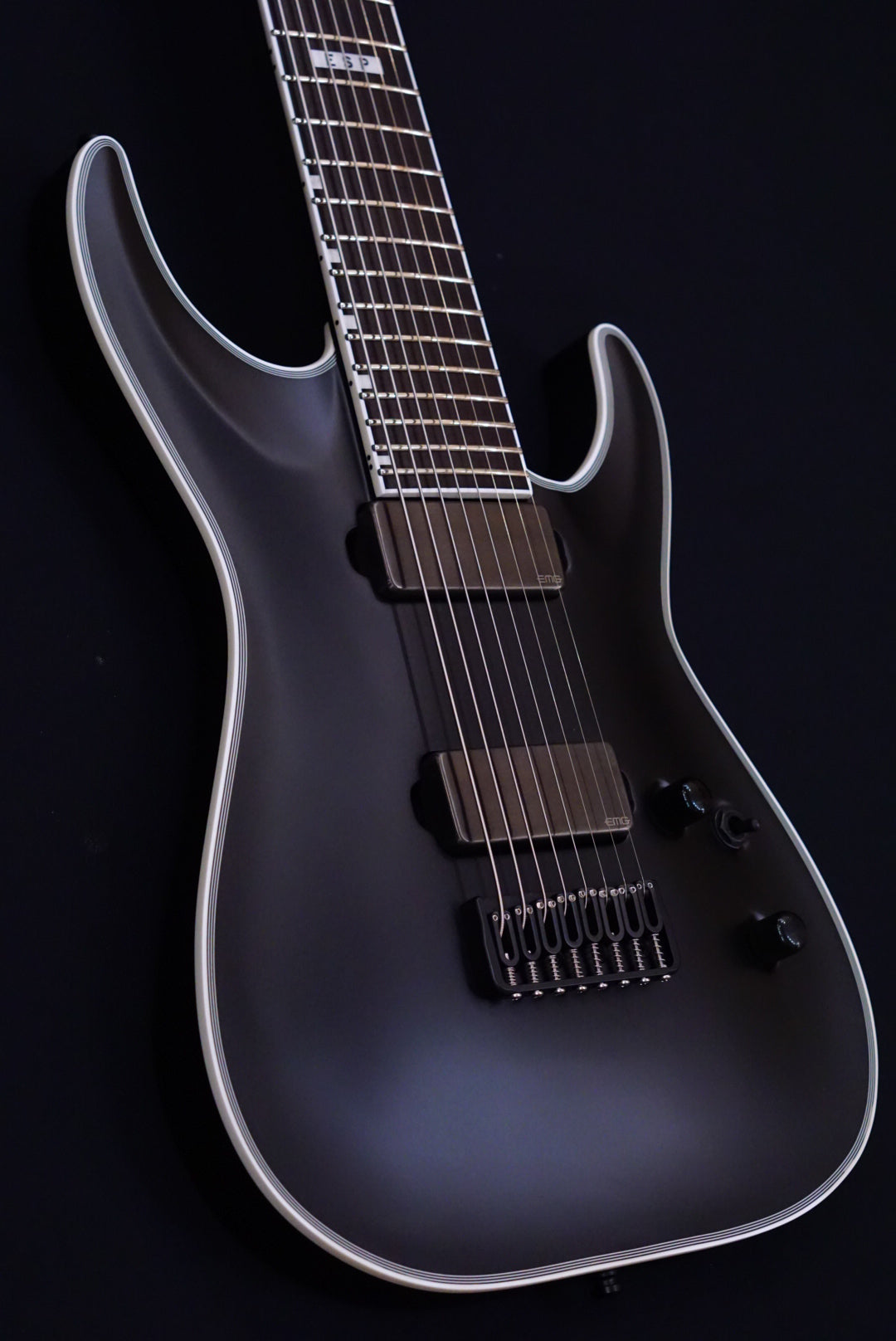 ESP E-II HRF NT-8 BARITONE black satin ES7914223 - HIENDGUITAR ESP GUITAR