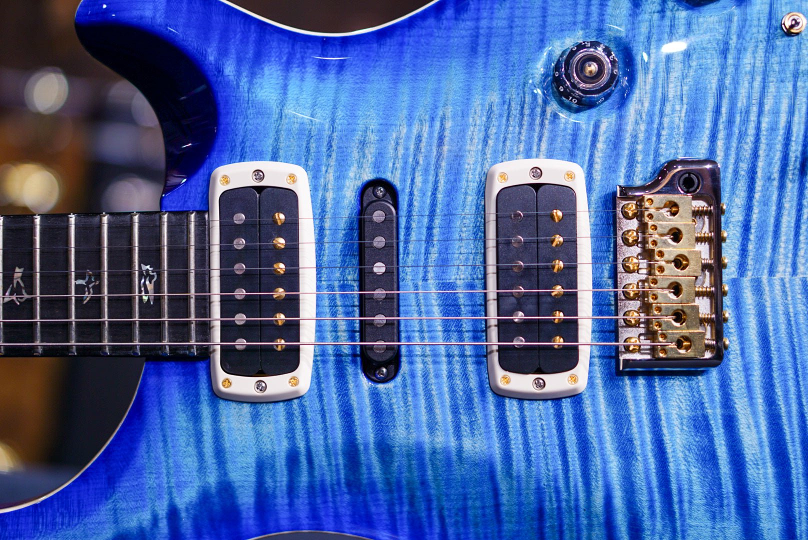 PRS Modern eagle V wood library Faded Blue Burst 0387192