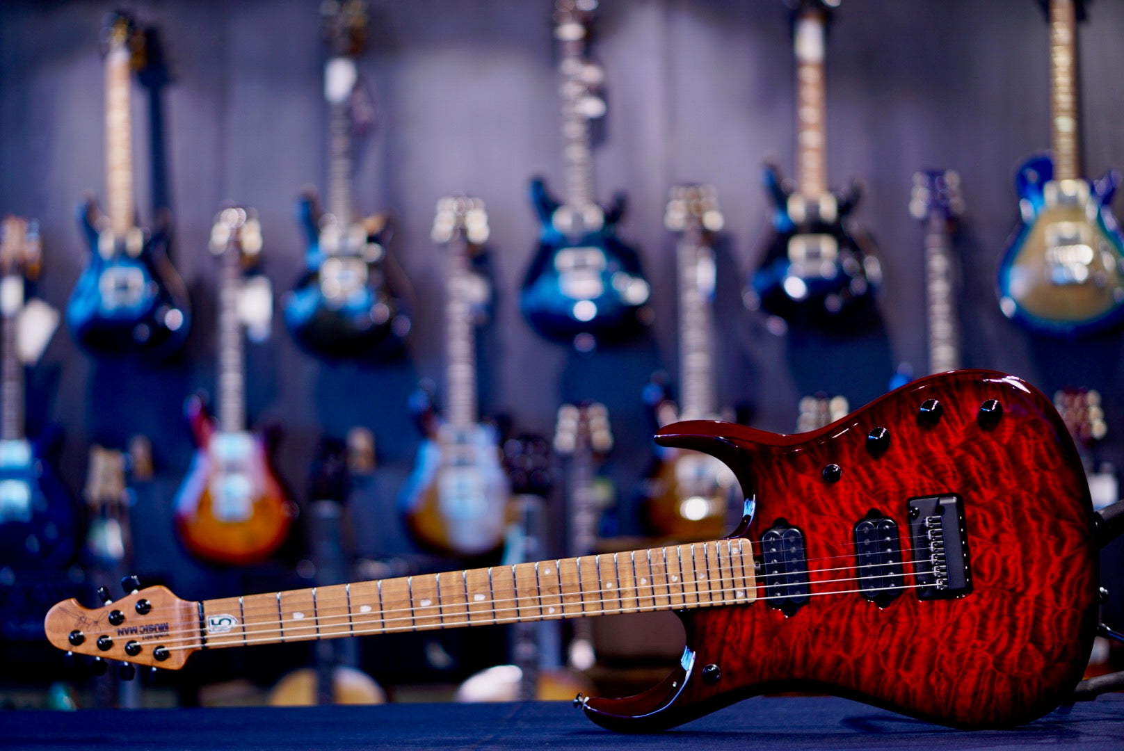 Ernie Ball Music Man JP15 Red Tide Quilt H09962