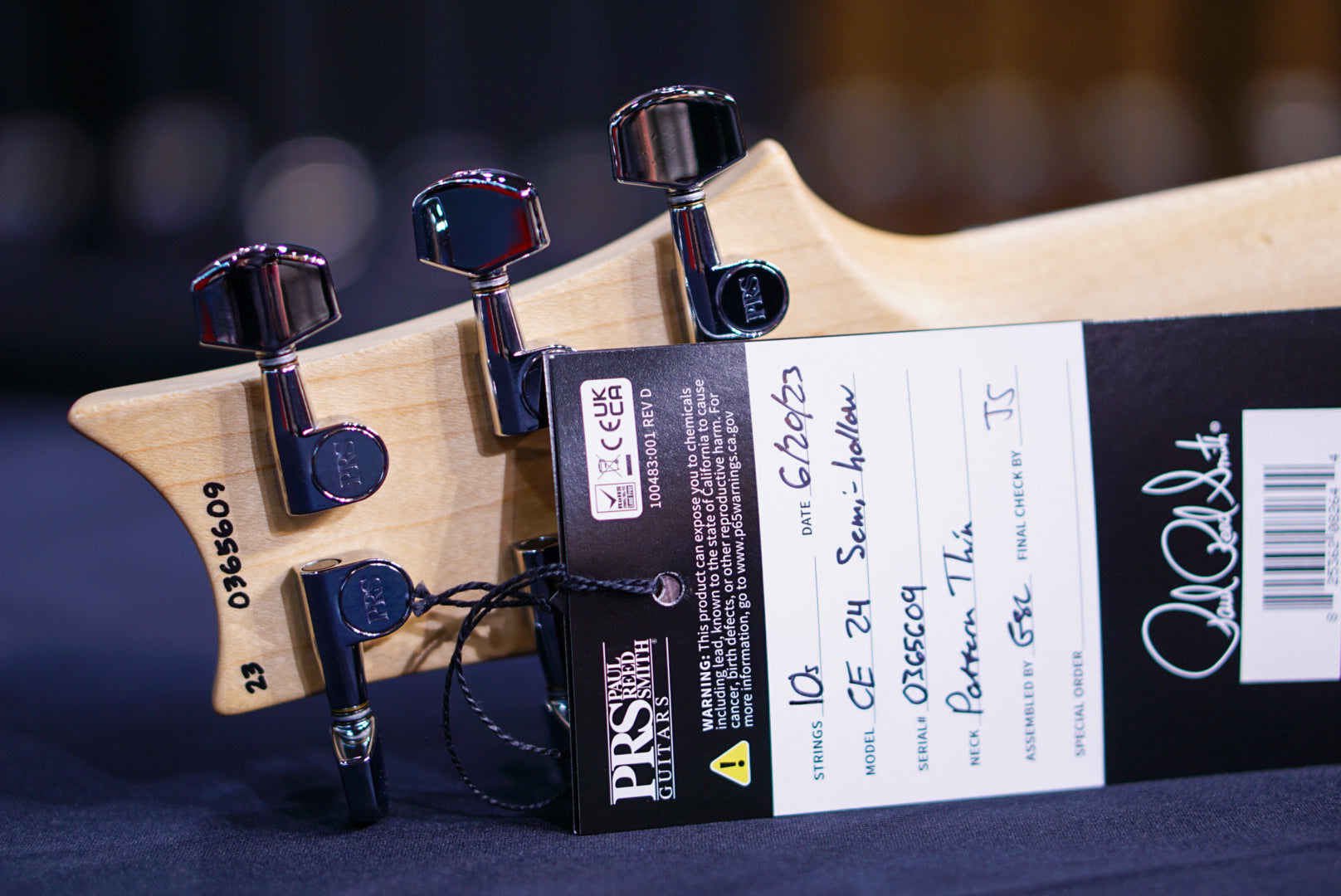 PRS CE24 Semi hollow Eriza verde 0365609 - HIENDGUITAR PRS GUITAR