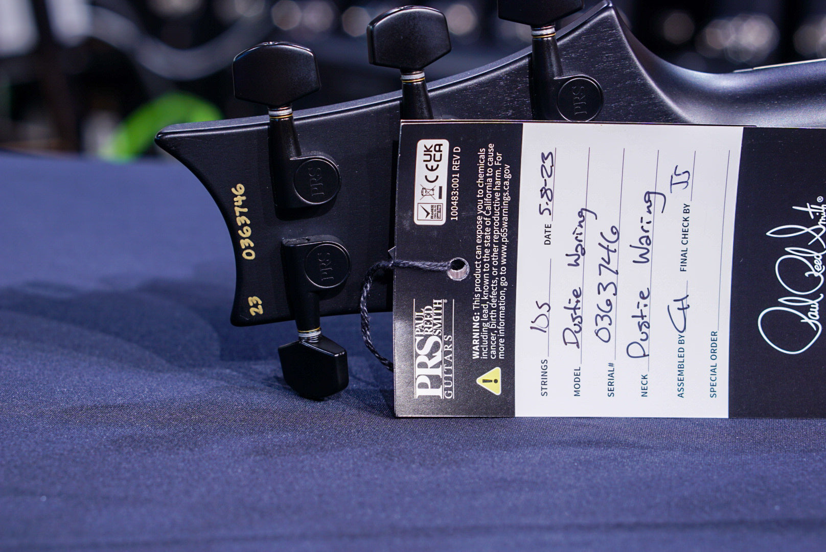 PRS Dustie Waring CE 24 hardtail gray black limited edition 0363746 - HIENDGUITAR PRS GUITAR