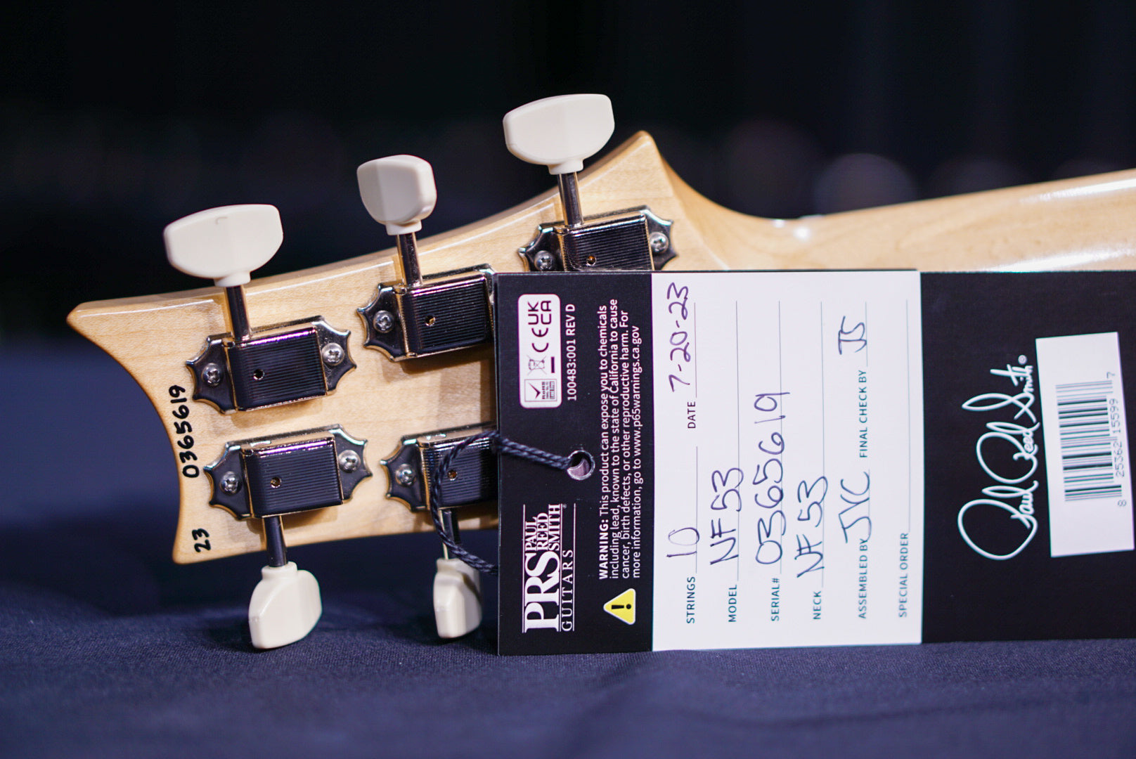 PRS NF53 black Doghair 0365619 - HIENDGUITAR PRS GUITAR