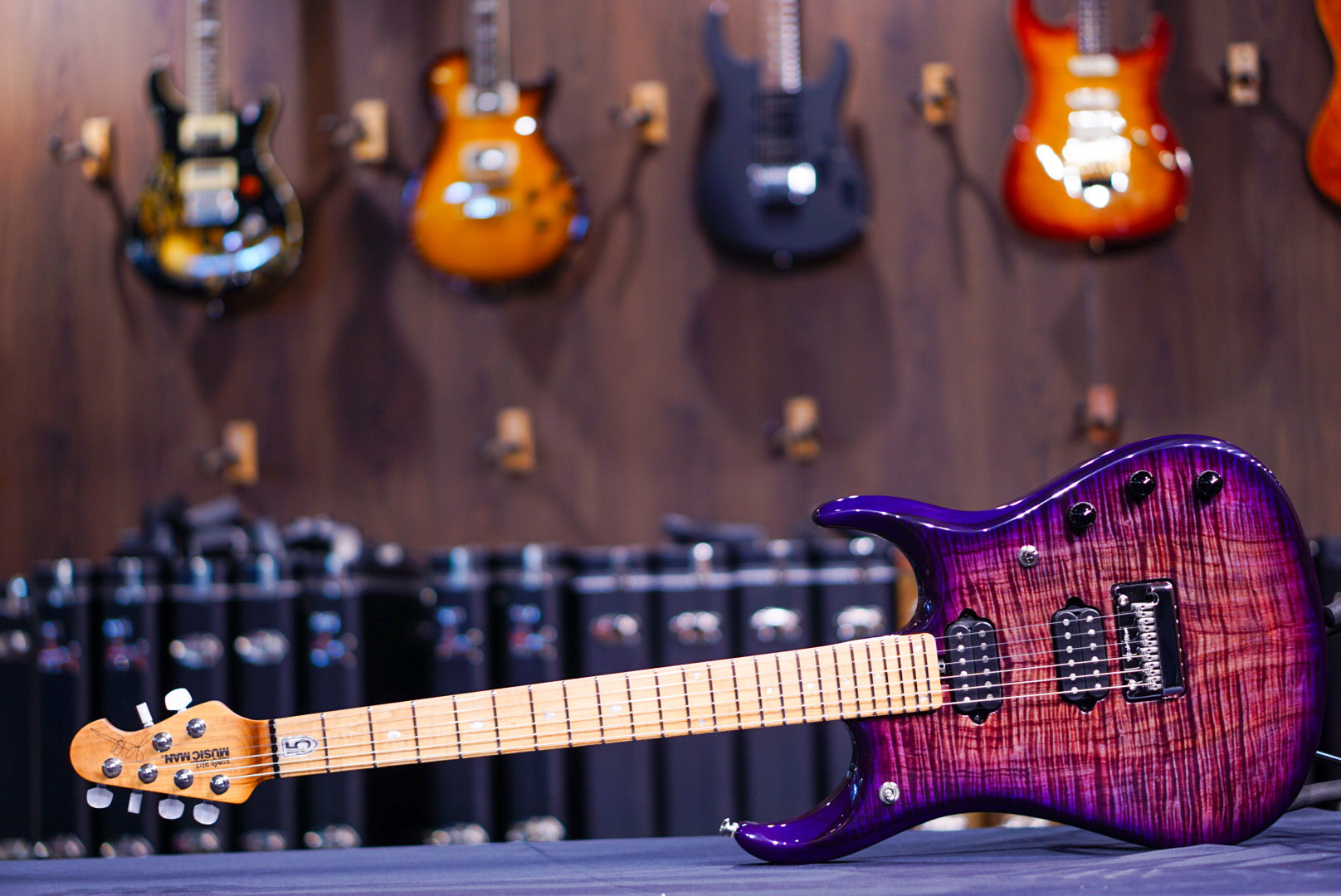 Ernie ball Musicman JP15 Purple Nebula Flame Top - HIENDGUITAR Musicman GUITAR