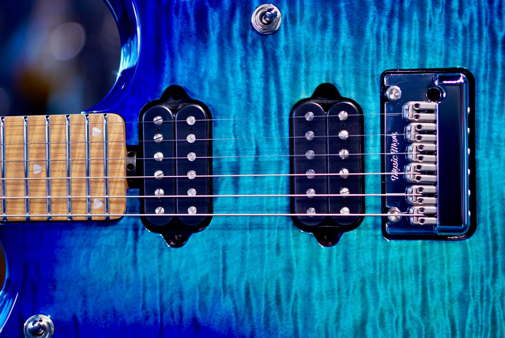 Ernie Ball Music Man JP15 Cerulean Paradise Flame H04475