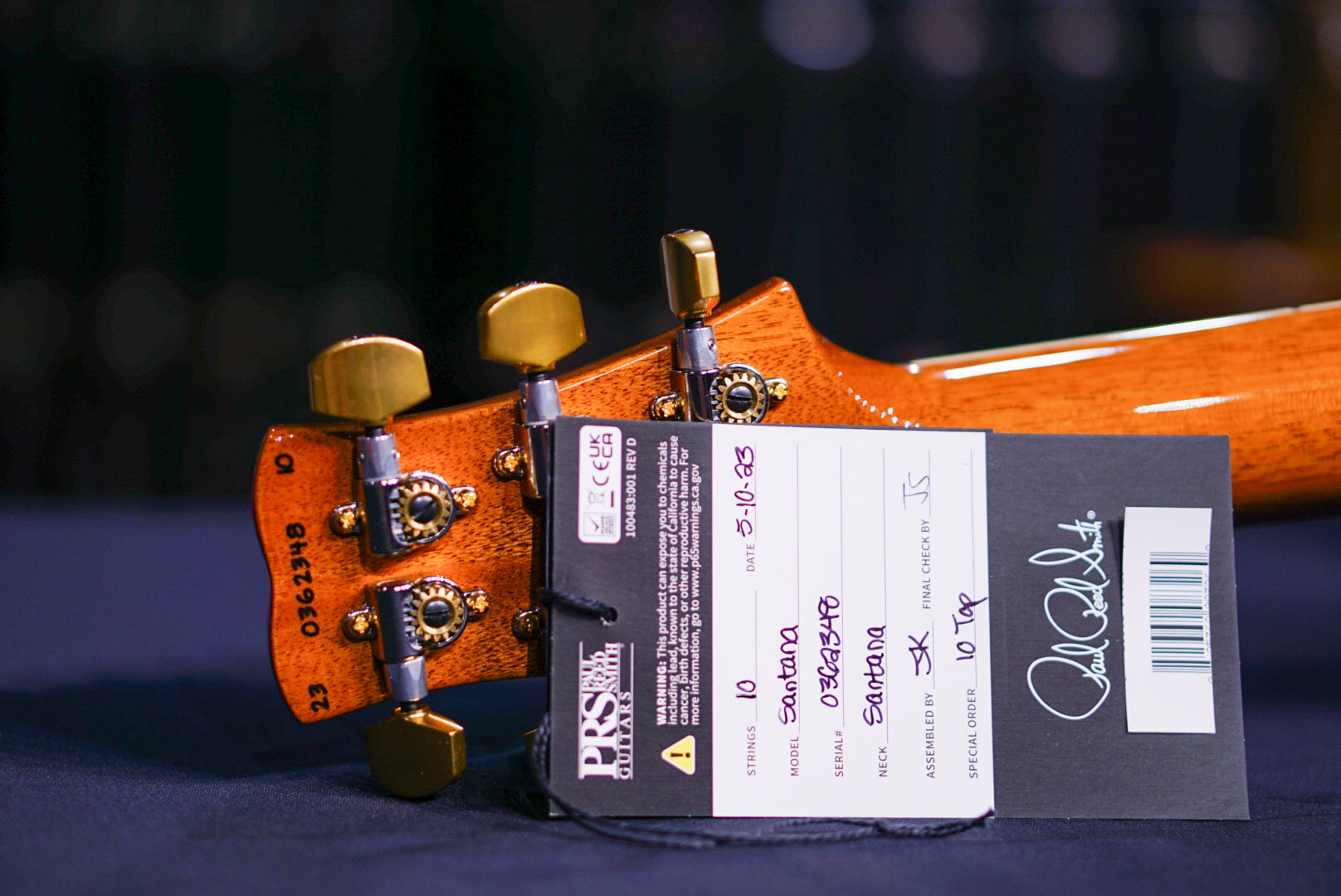 PRS Santana retro green fade 10top 0362348 - HIENDGUITAR PRS GUITAR