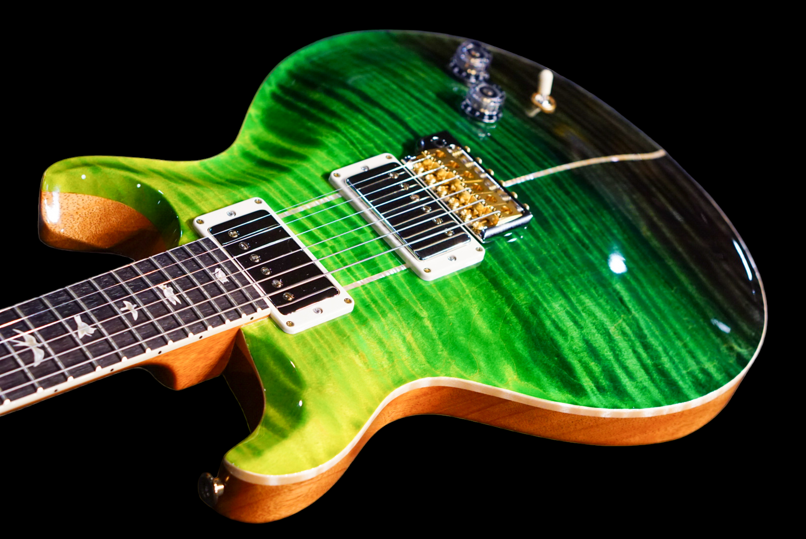 PRS Santana retro green fade 10top 0362348 - HIENDGUITAR PRS GUITAR