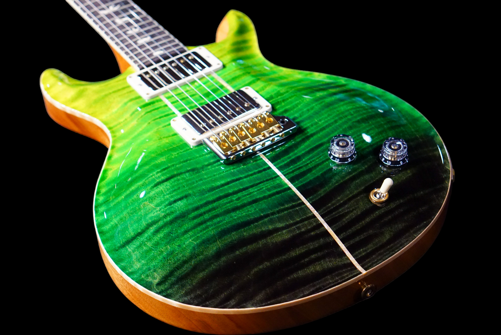 PRS Santana retro green fade 10top 0362348 - HIENDGUITAR PRS GUITAR