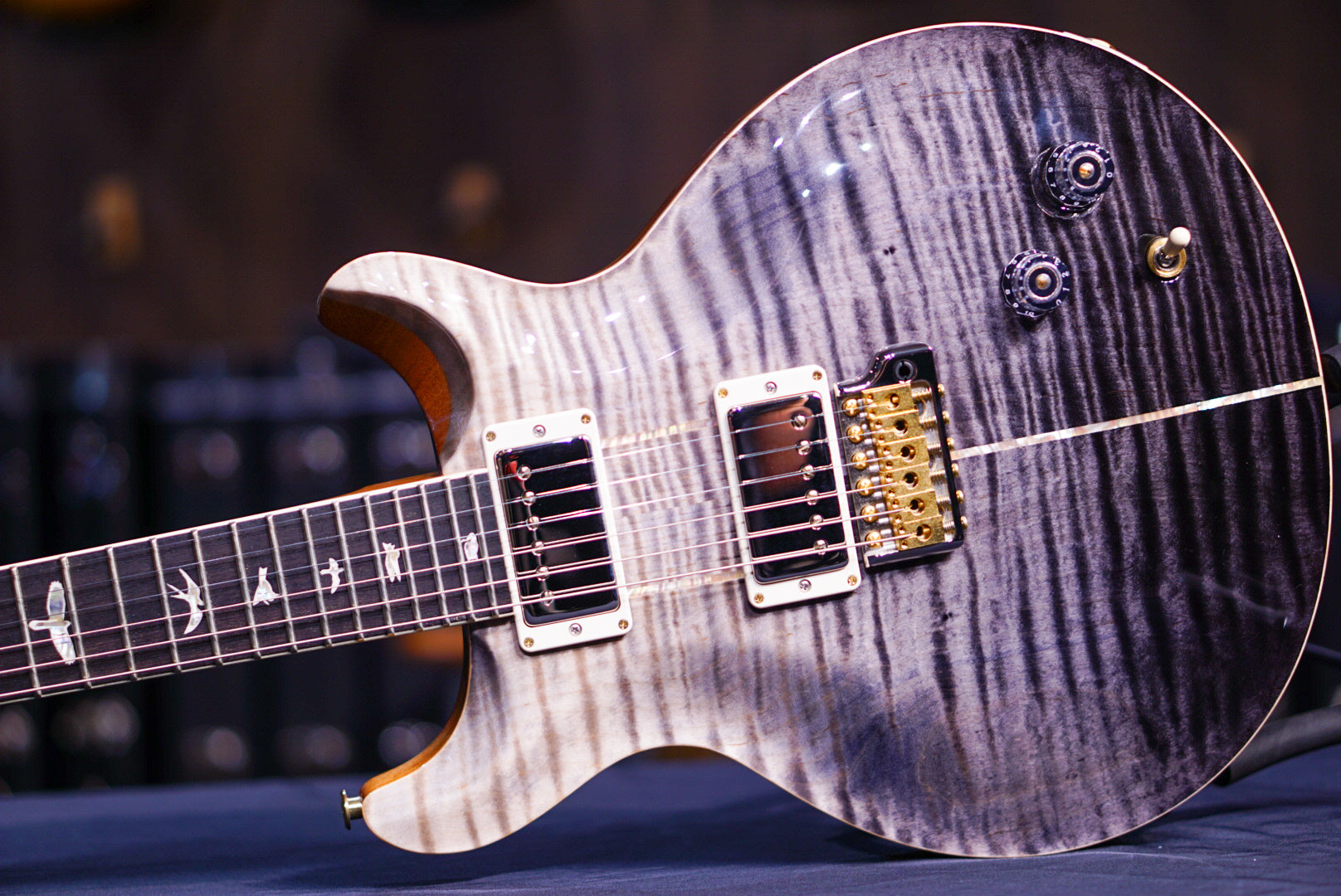 PRS Santana retro Grey Black Fade 10top 0362185 - HIENDGUITAR PRS GUITAR