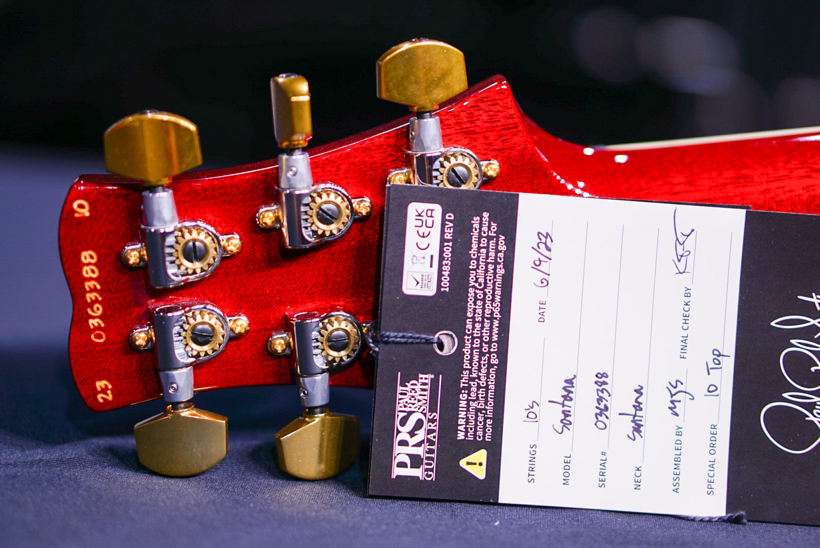 PRS Santana retro Bonnie Pink w/Cherry Burst 10 top 0363388 - HIENDGUITAR PRS GUITAR