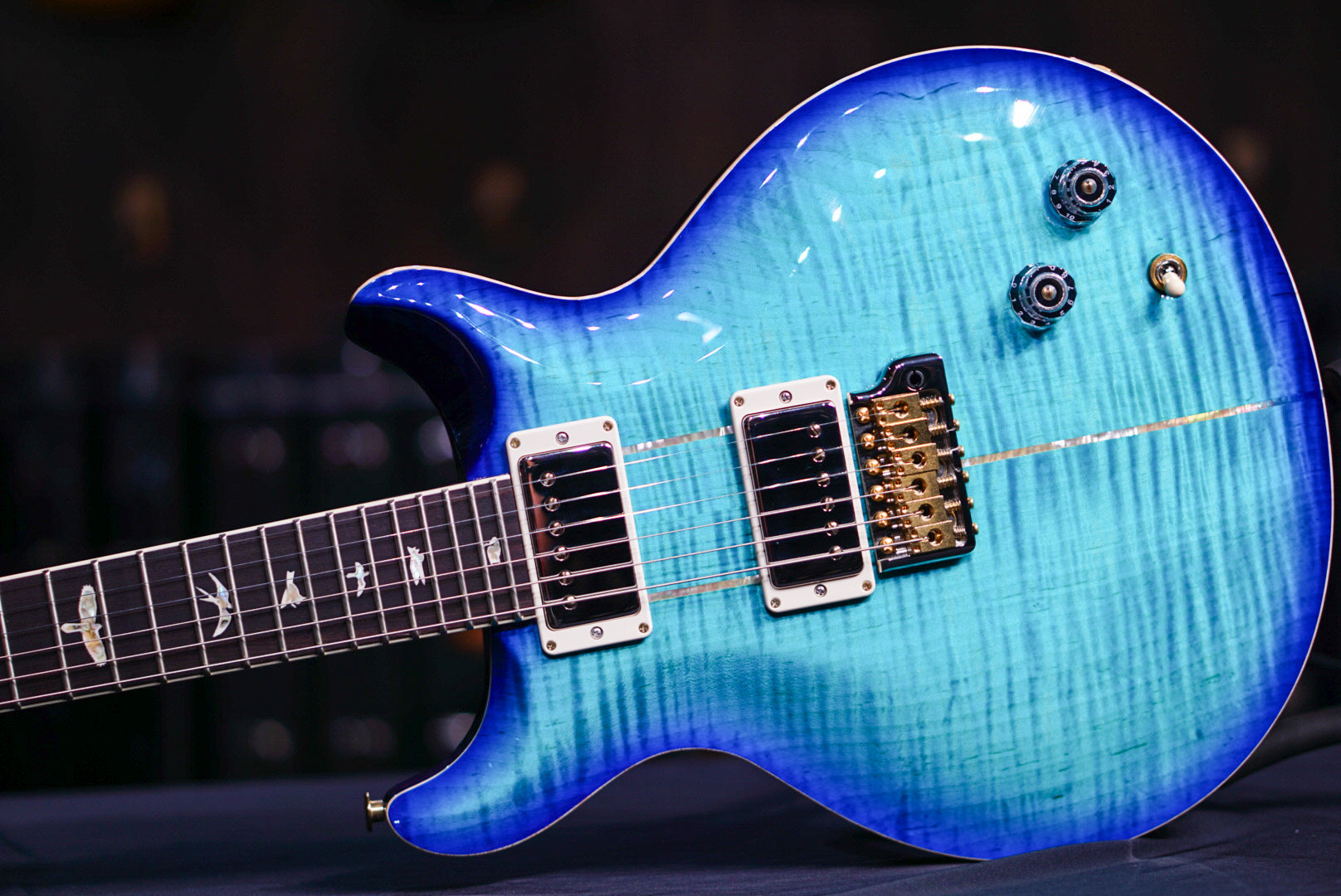 PRS Santana retro makena blue 10 top 0362503 - HIENDGUITAR PRS GUITAR