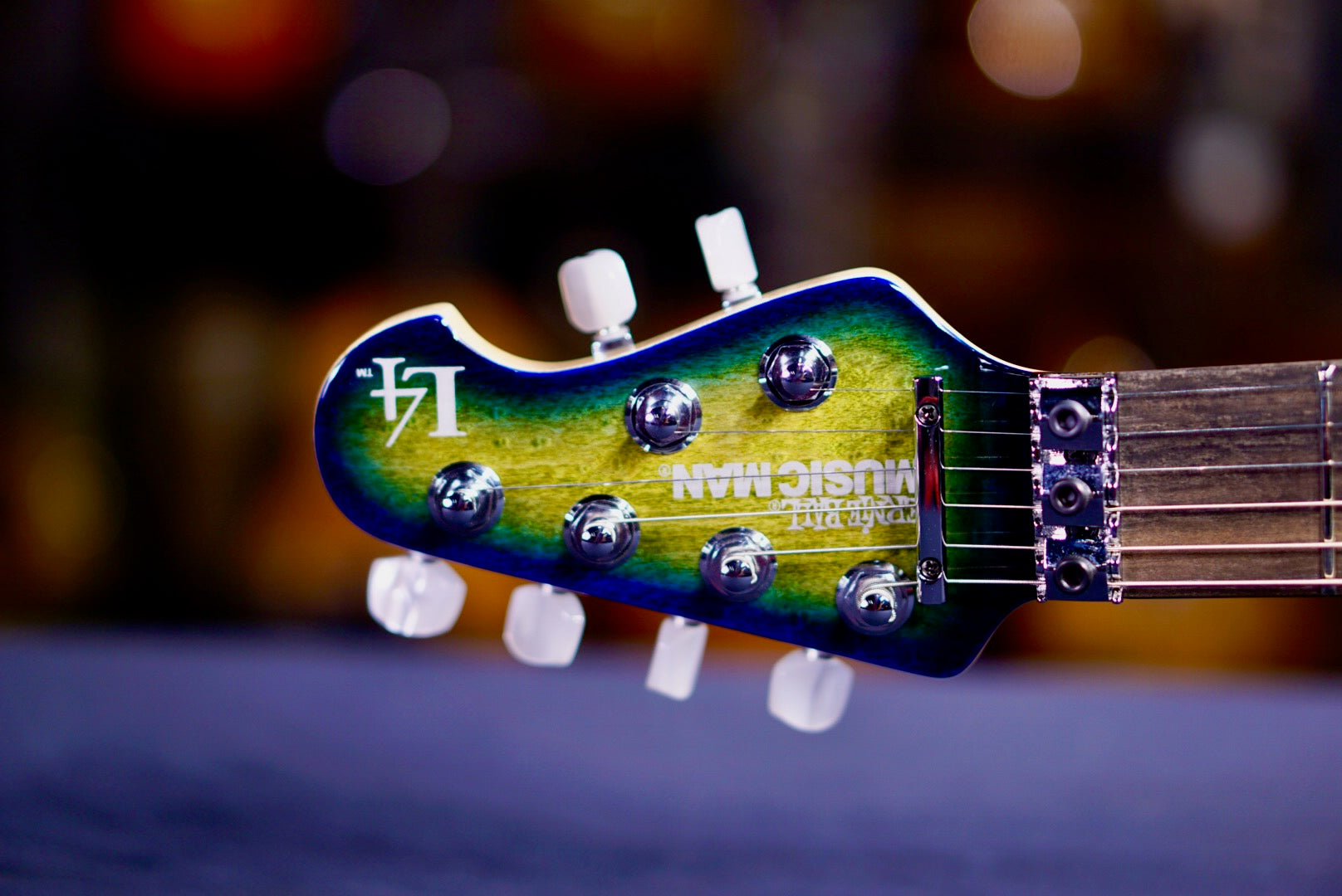 Ernie Ball Music Man Luke 4 HSS Green Tide D01306