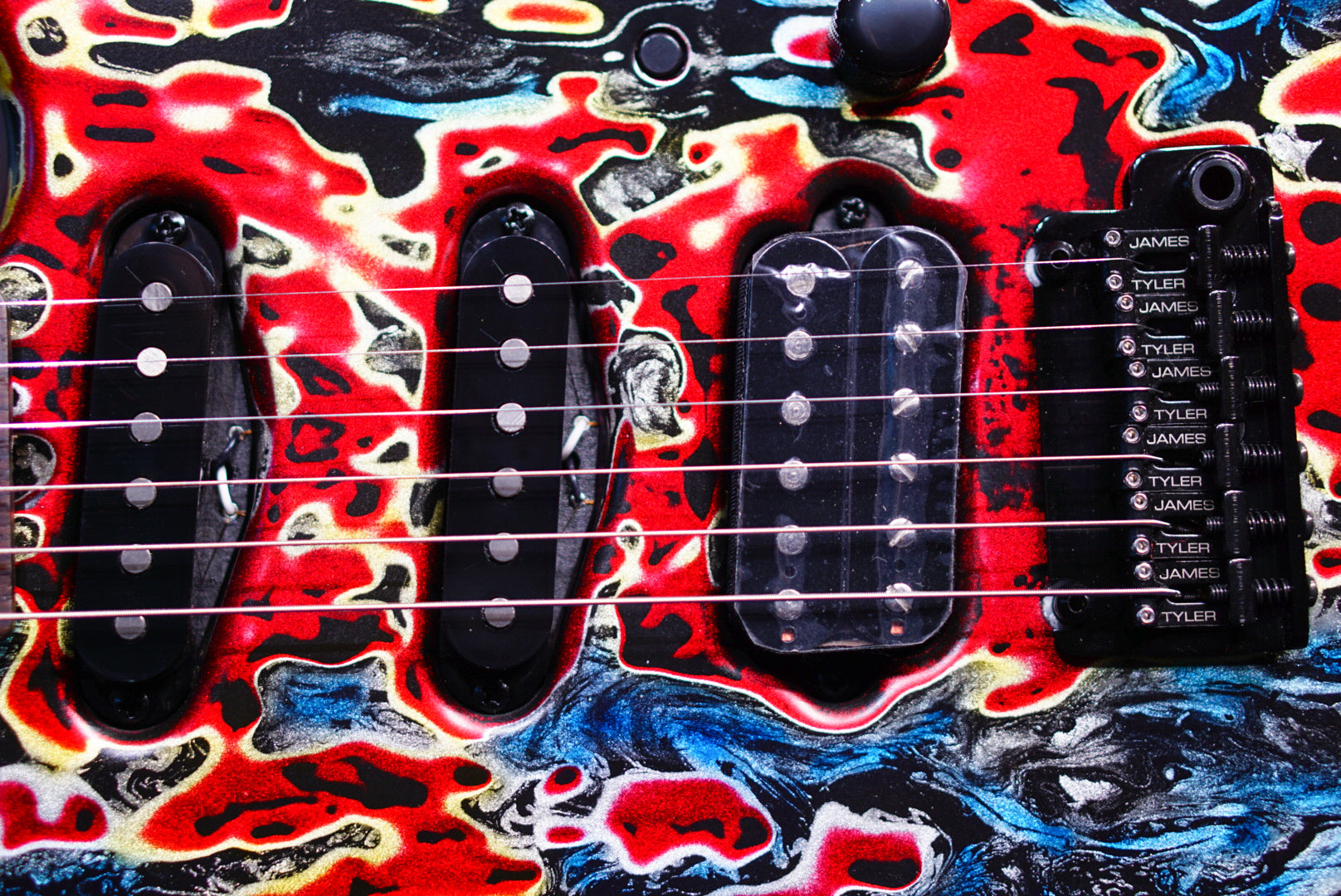 James tyler Studio Elite HD rear route burning water 23329 - HIENDGUITAR James Tyler GUITAR