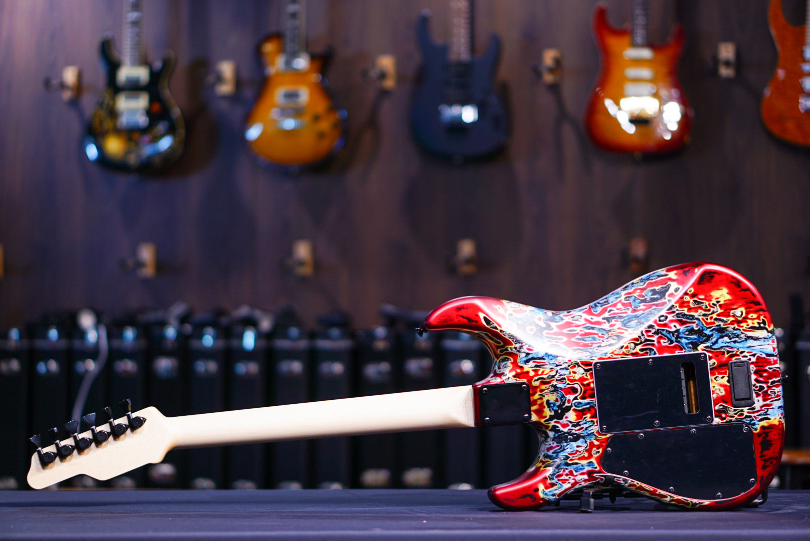 James tyler Studio Elite HD rear route burning water 23329 - HIENDGUITAR James Tyler GUITAR