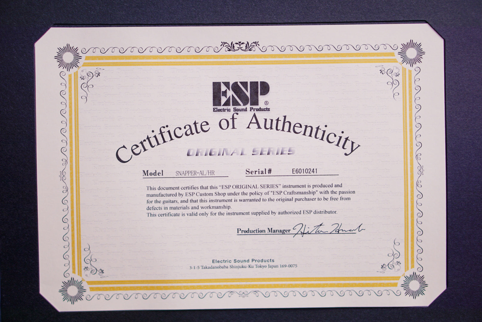 ESP Original snapper AL/HR Glitter storm black E6010241