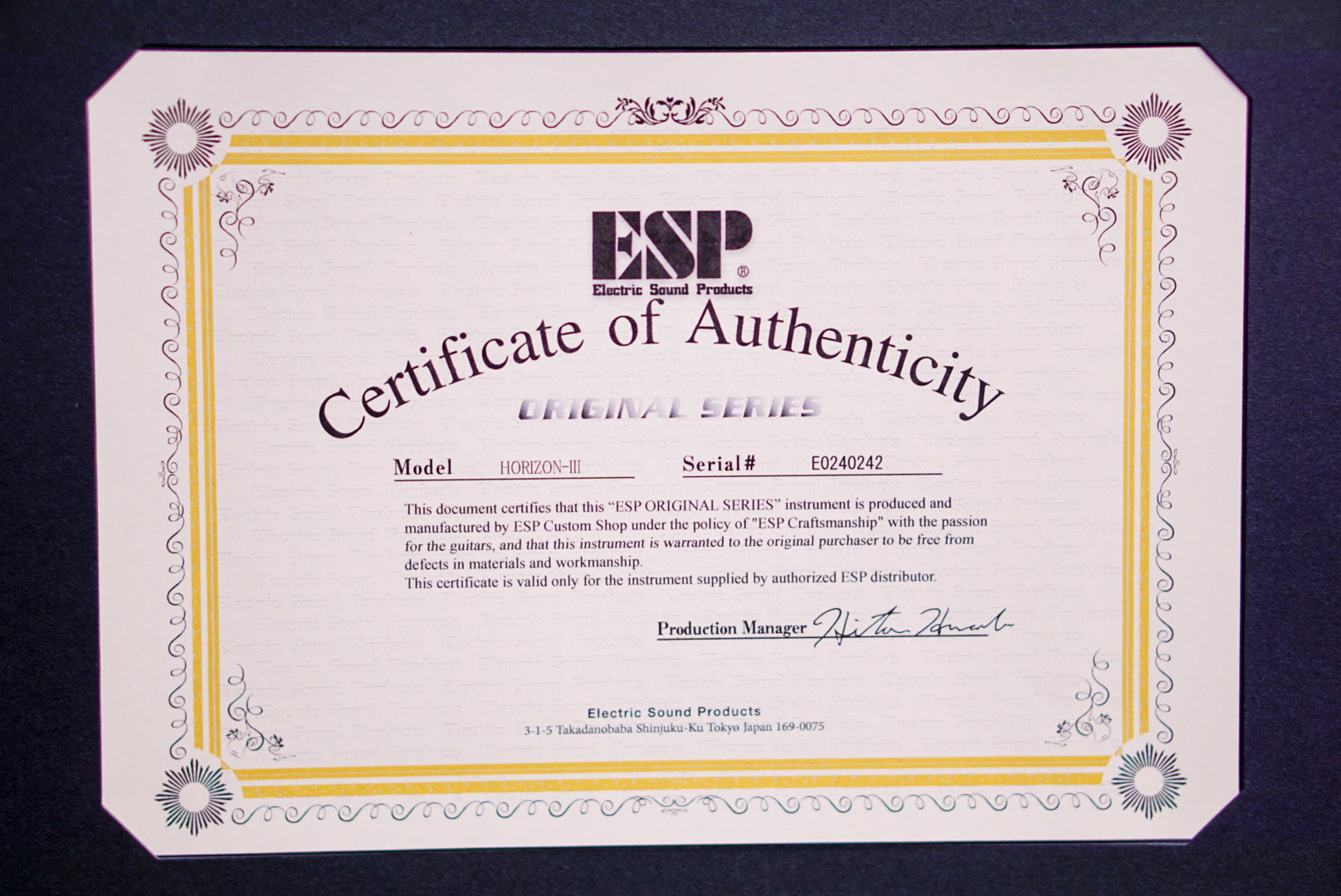 ESP Original Horizon III Liquid Metal Silver E0240242