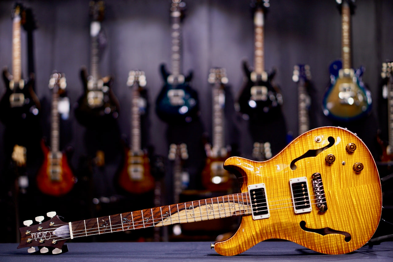 PRS Hollowbody II Piezo Wood Library Mccarty Sunburst Rosewood Neck 0411083
