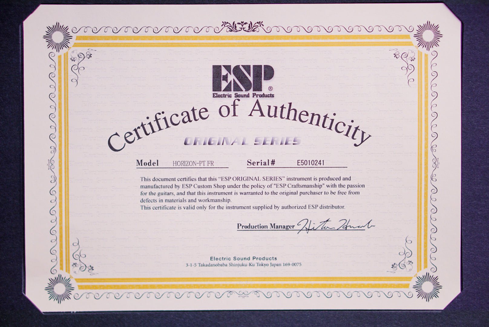ESP Original HORIZON-PT FR Glitter Storm Violet E5010241