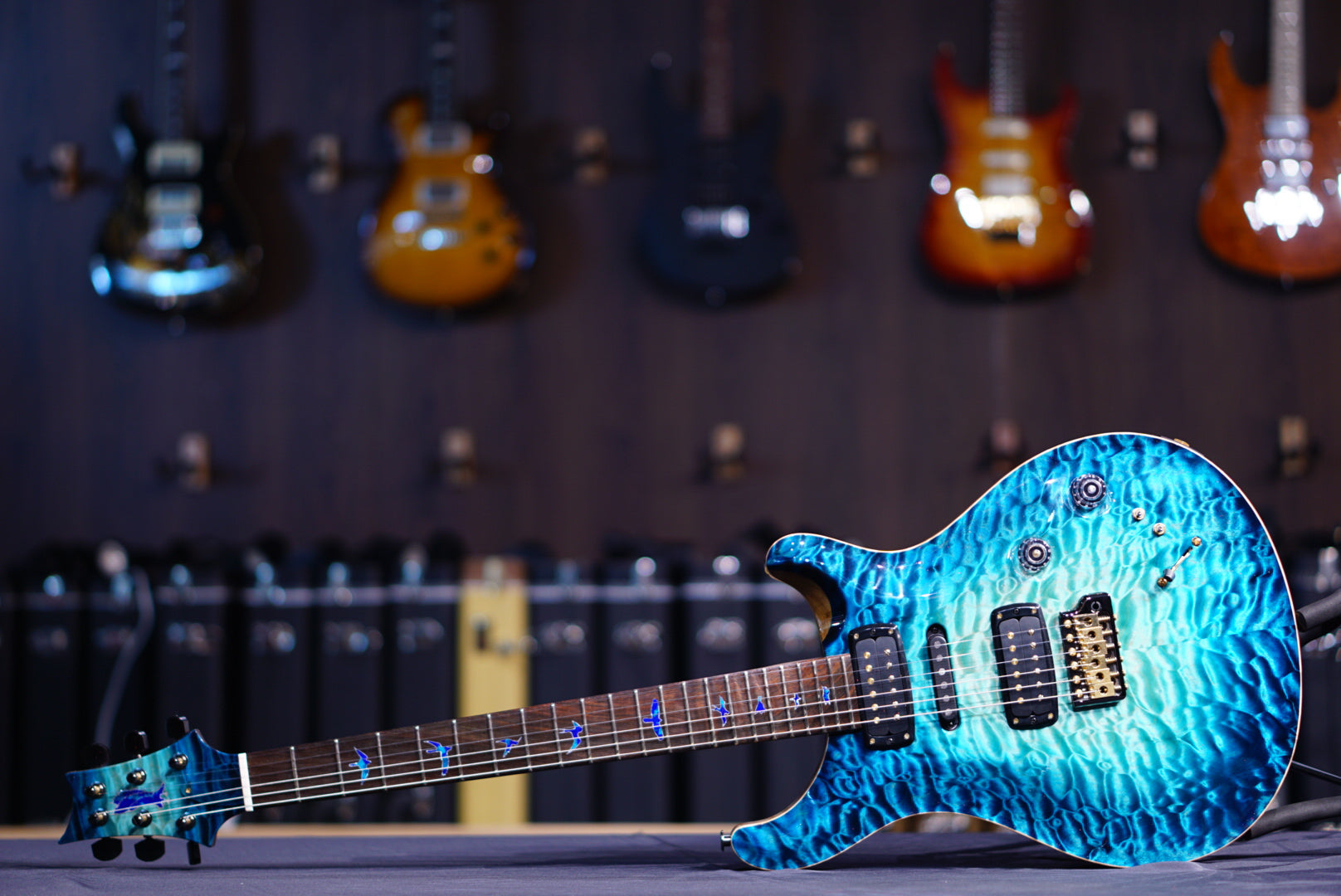 PRS Private stock modern eagle V in sub zero glow - HIENDGUITAR PRS GUITAR