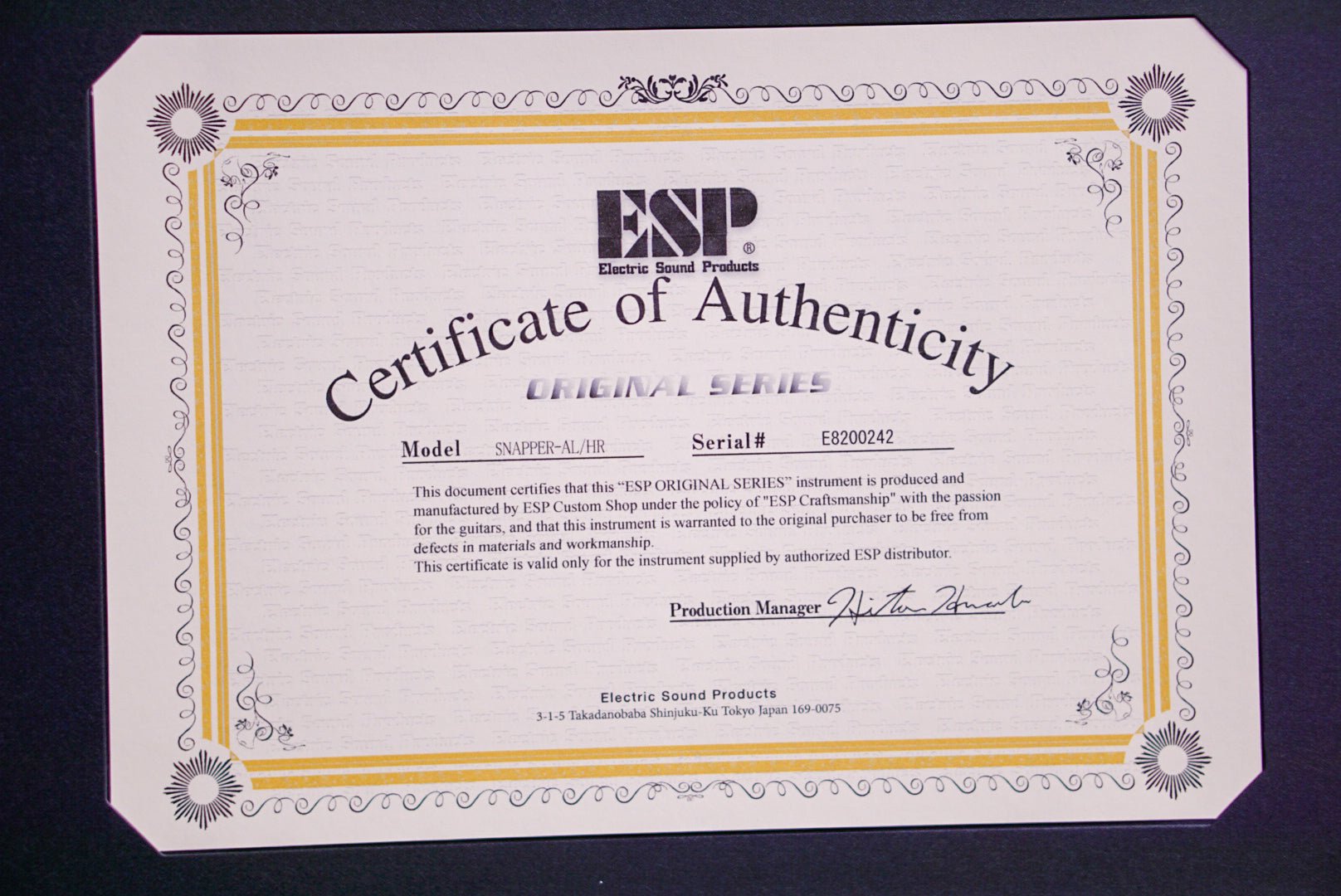 ESP Original snapper AL/HR Liquid Metal Blue E8200242