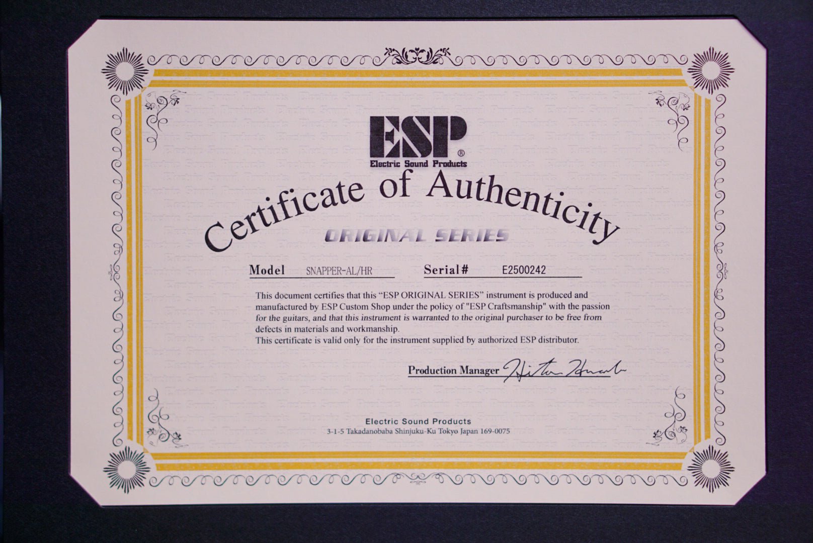 ESP Original snapper AL/HR Liquid Metal Silver E2500242