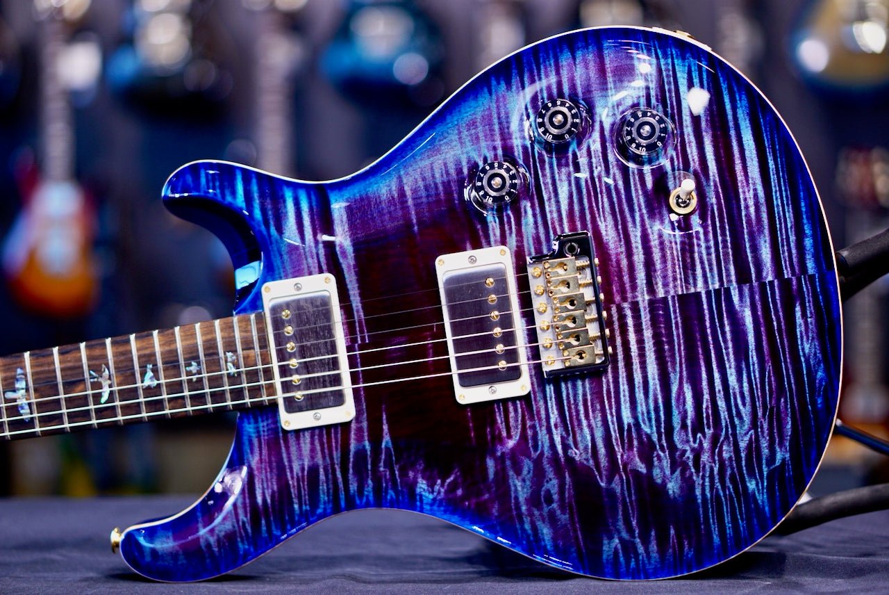 PRS DGT Wood Library Violet Blue Burst Flame Neck 0410280