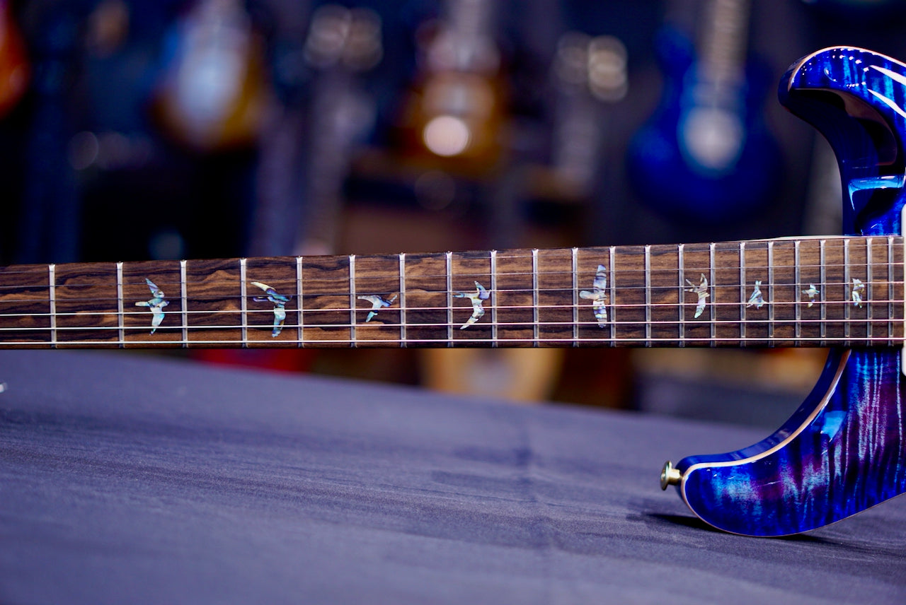 PRS DGT Wood Library Violet Blue Burst Flame Neck 0410280