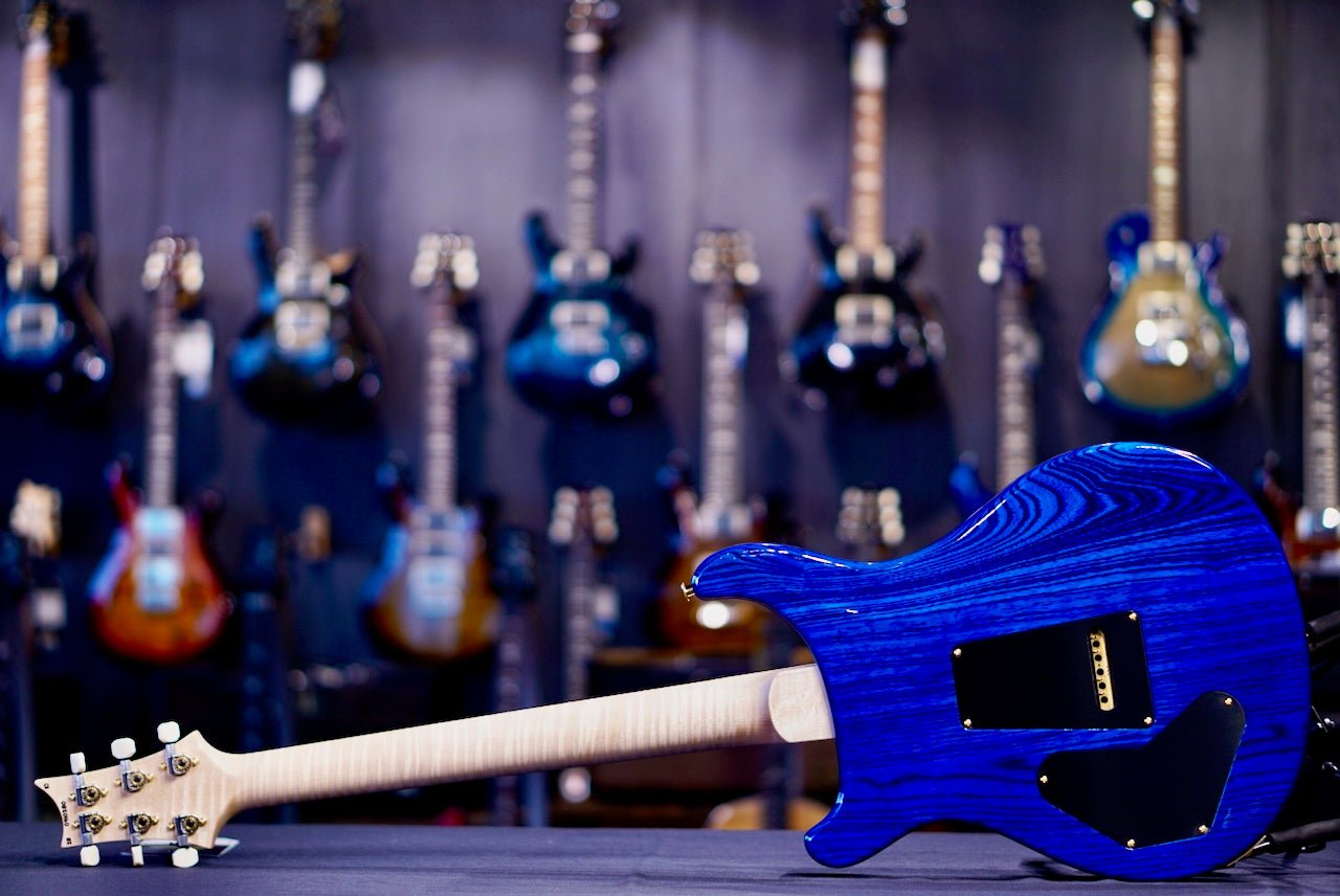 PRS DGT Wood Library Violet Blue Burst Flame Neck 0410280