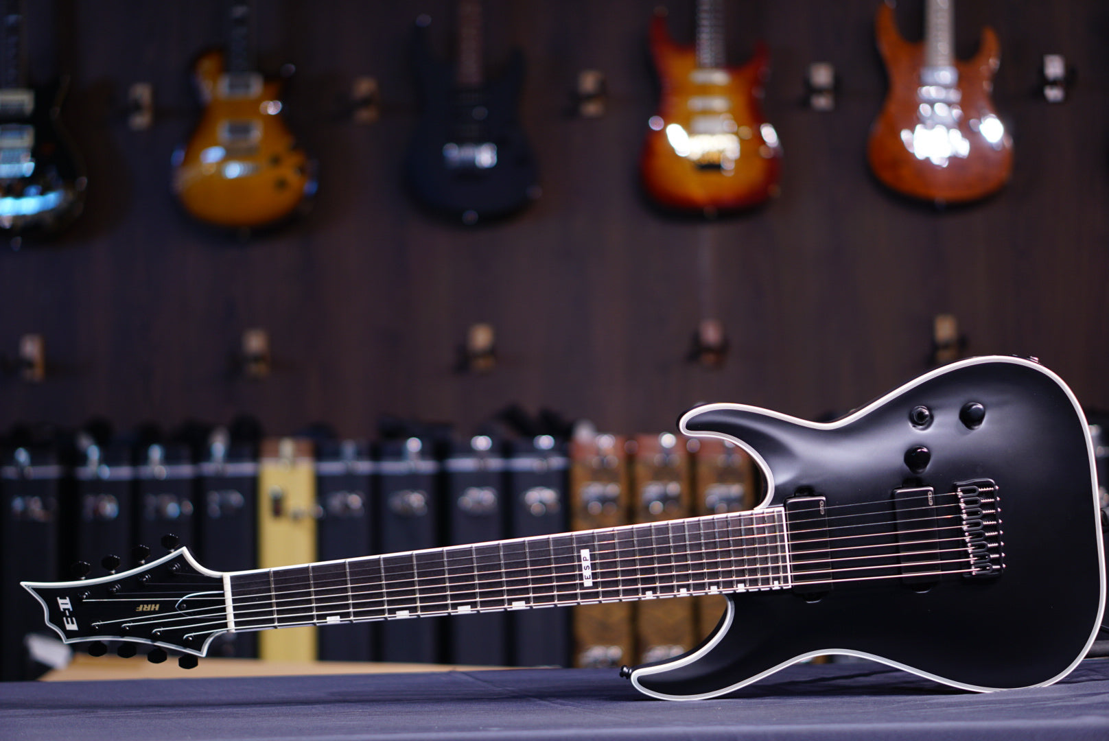 ESP E-II HRF NT-8 BARITONE black satin ES7914223 - HIENDGUITAR ESP GUITAR