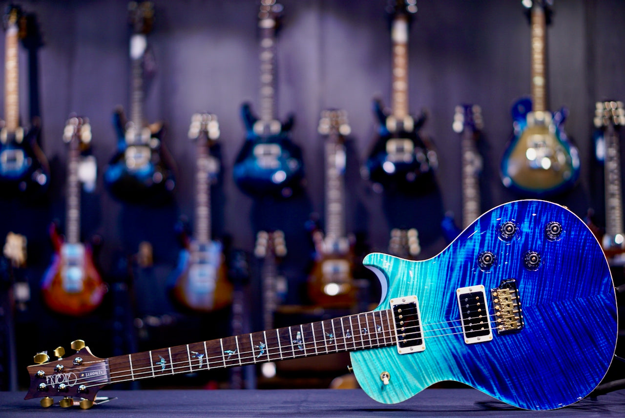 PRS Tremonti Wood Library Artist Neck Custom Blue Fade white back 0413758