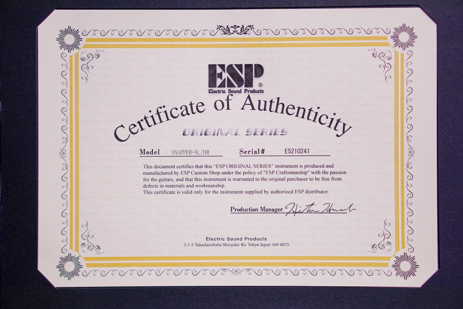 ESP Original snapper AL/HR Glitter Storm Blue E5210241