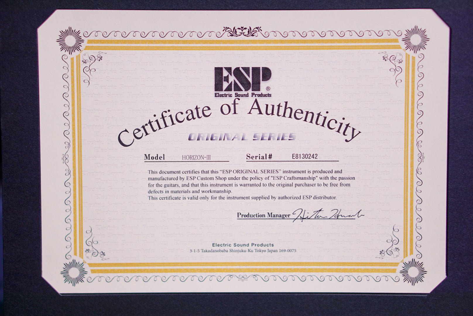 ESP Original Horizon III Cast Metal Silver E8130242