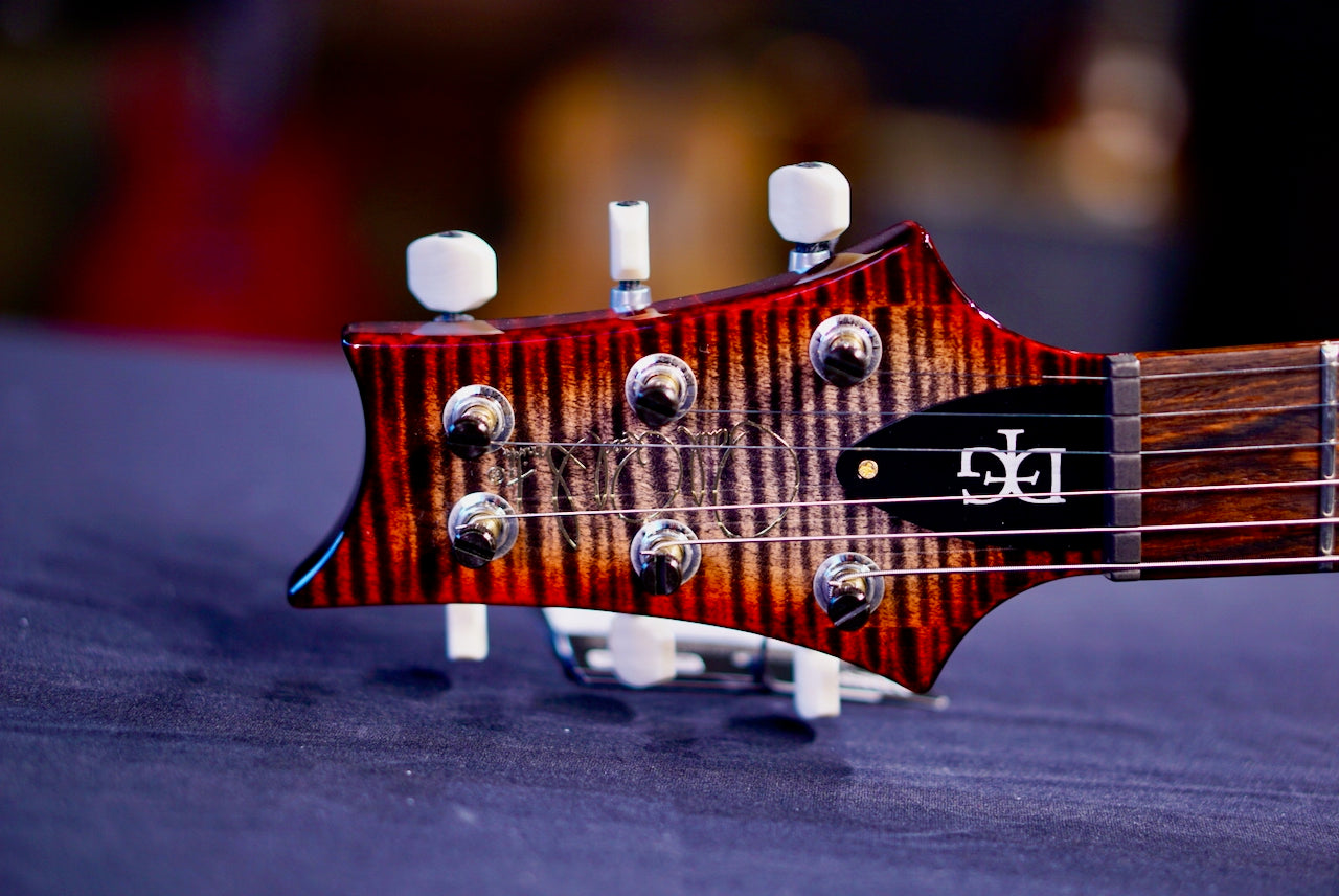 PRS DGT Wood Library Charcoal Cherry Stain Flame Neck 0413765