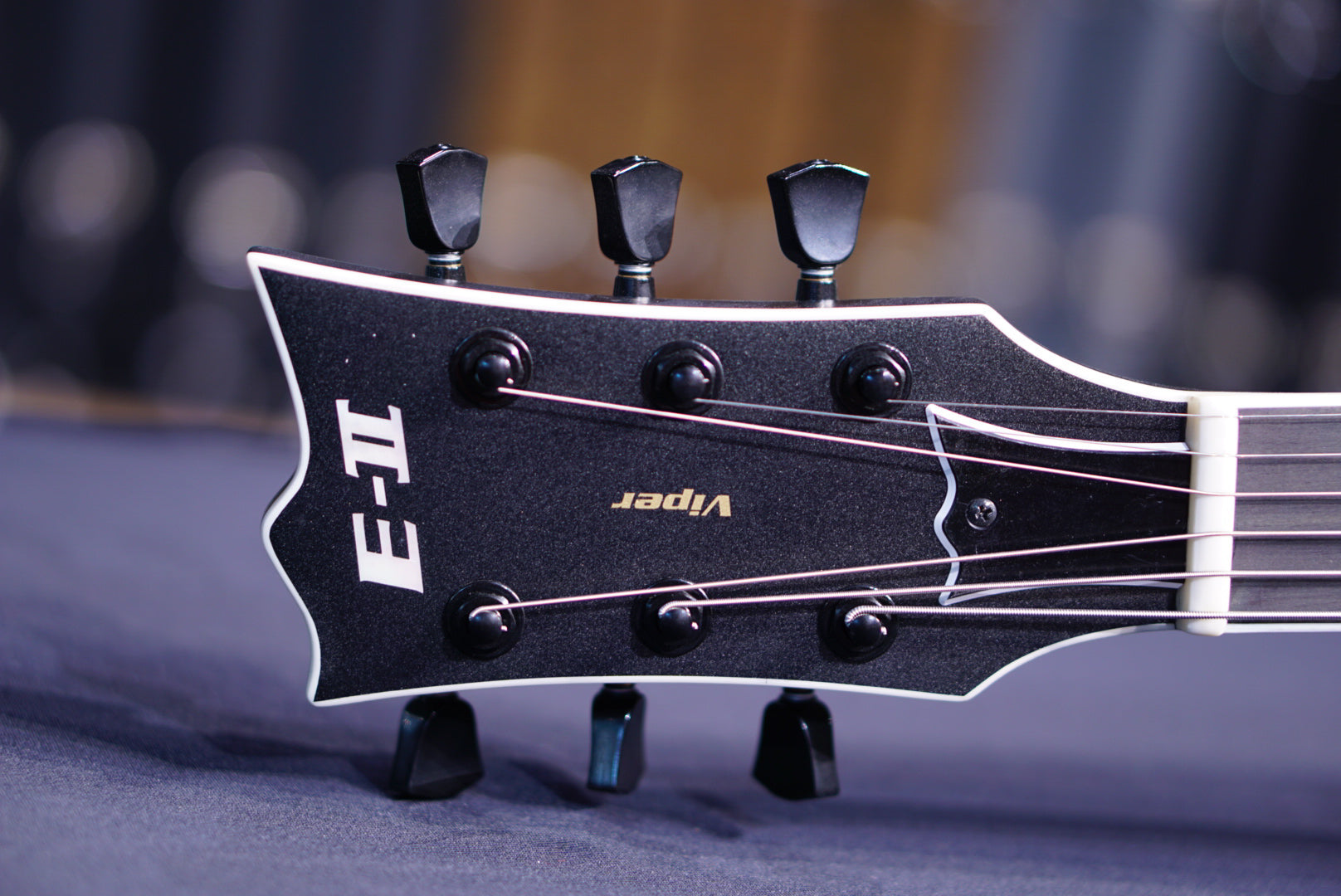 ESP E-II Viper Baritone Charcoal Metallic Satin ES1470233 - HIENDGUITAR E-II GUITAR