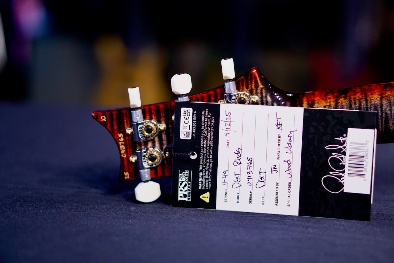 PRS DGT Wood Library Charcoal Cherry Stain Flame Neck 0413765