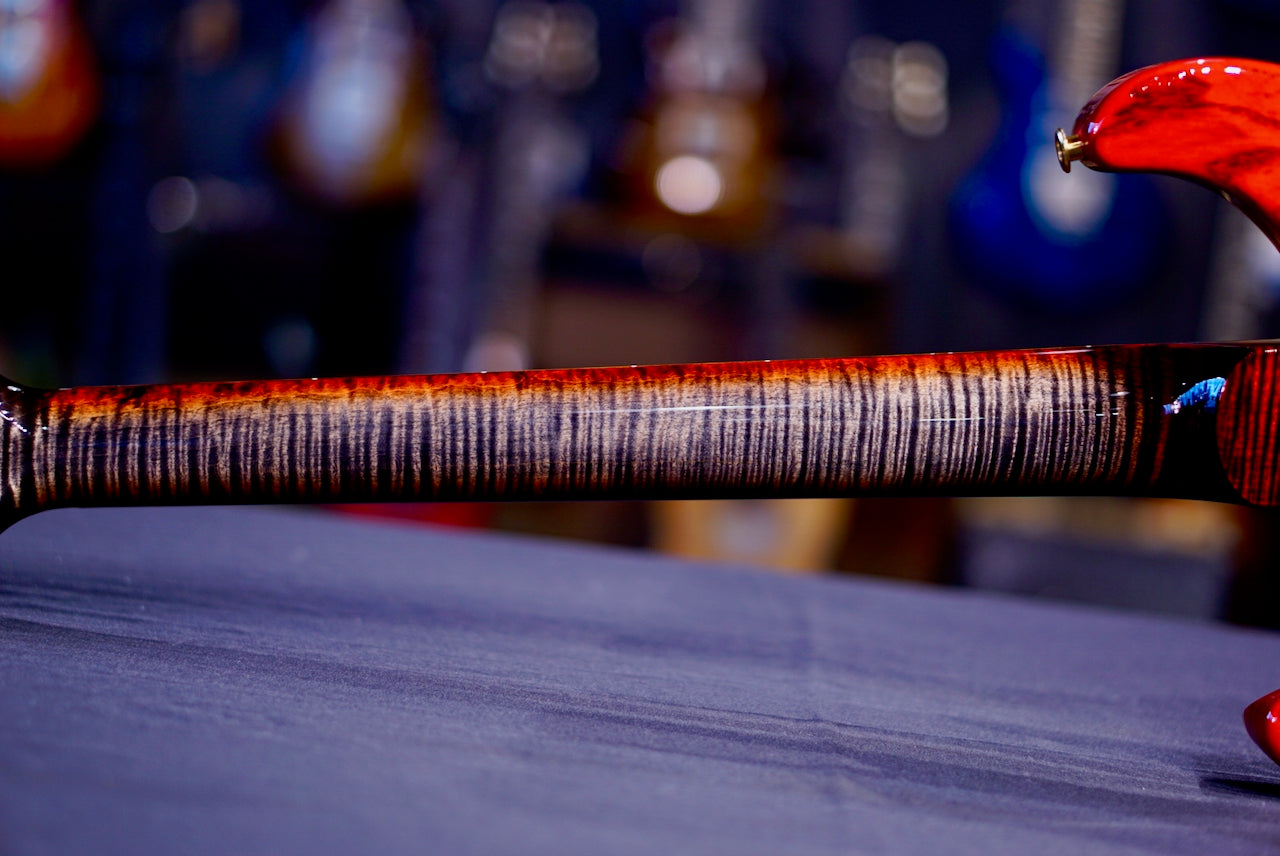 PRS DGT Wood Library Charcoal Cherry Stain Flame Neck 0413765