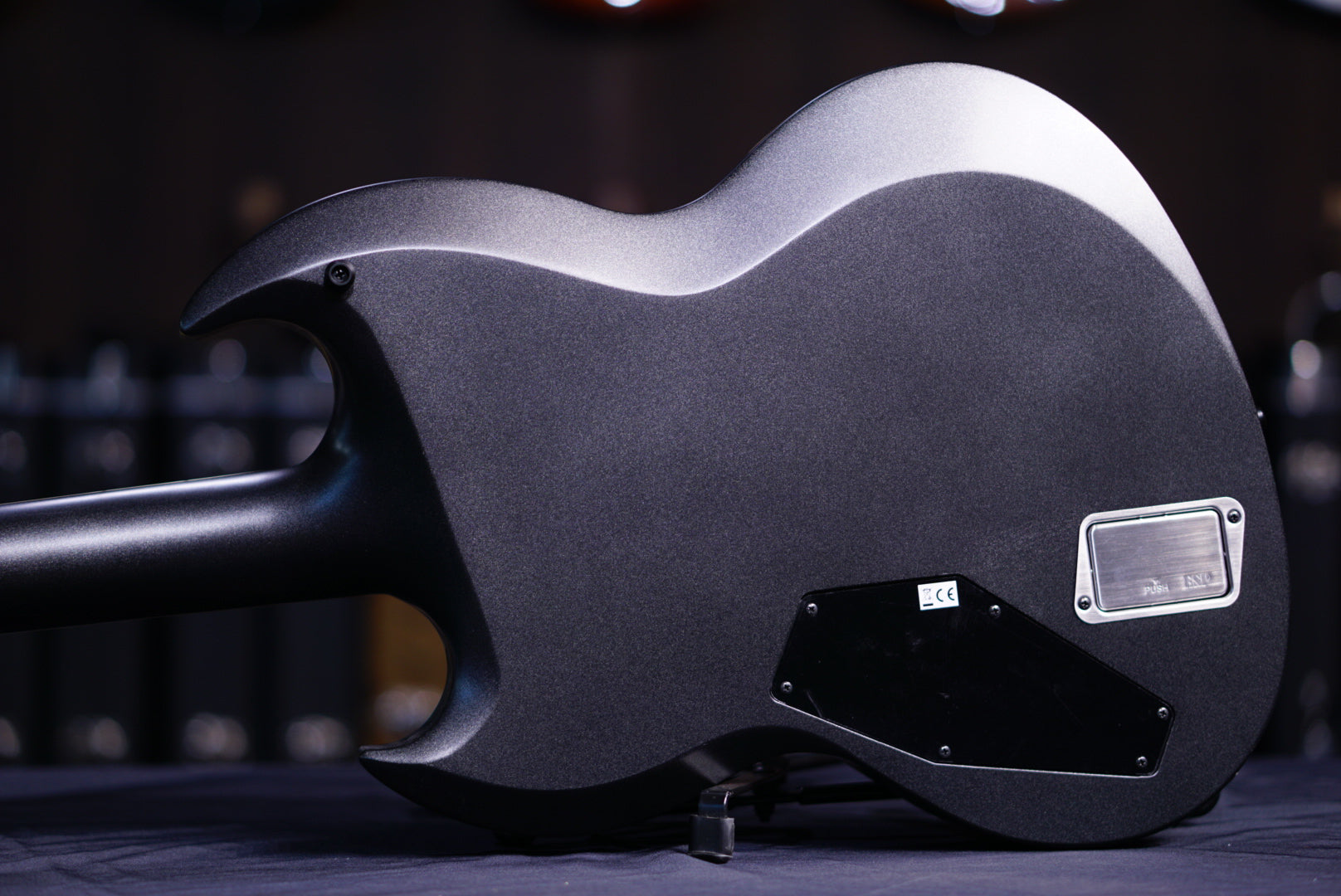 ESP E-II Viper Baritone Charcoal Metallic Satin ES1470233 - HIENDGUITAR E-II GUITAR