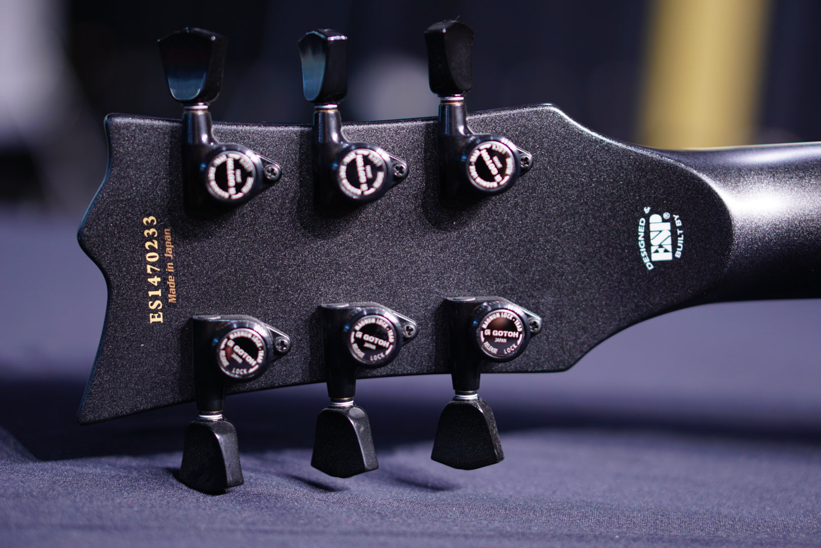 ESP E-II Viper Baritone Charcoal Metallic Satin ES1470233 - HIENDGUITAR E-II GUITAR