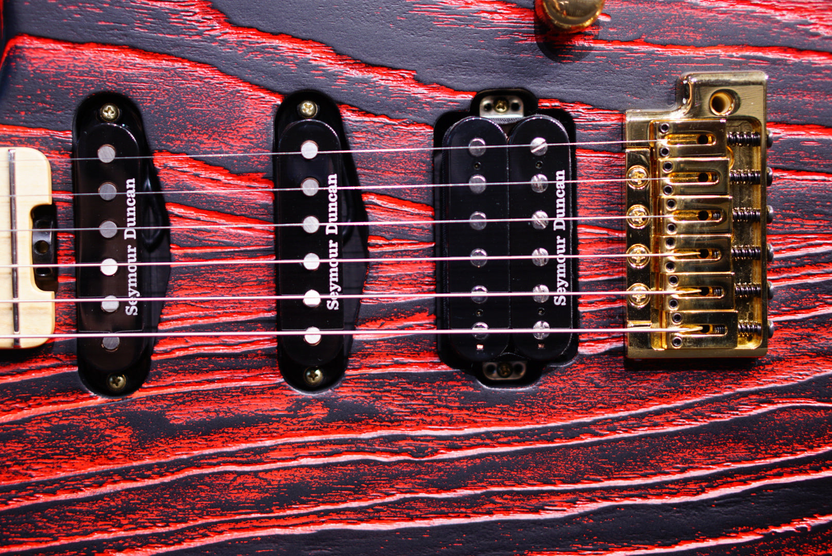 ESP SNAPPER AS BR DRIFTWOOD SERIES black w lava filler E1610232 - HIENDGUITAR ESP GUITAR